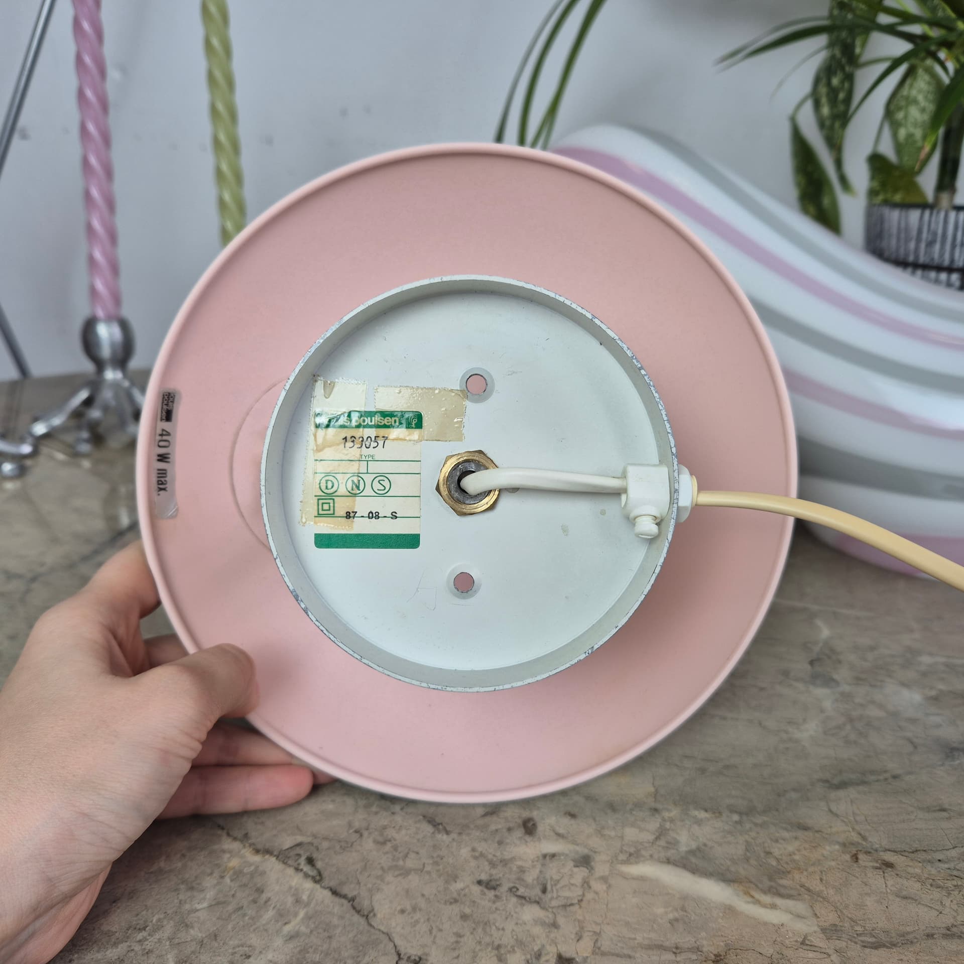 Kinkiet PH Hat, metal ivory white, proj. P. Henningsen, Louis Poulsen, Dania, lata 70. - 197559