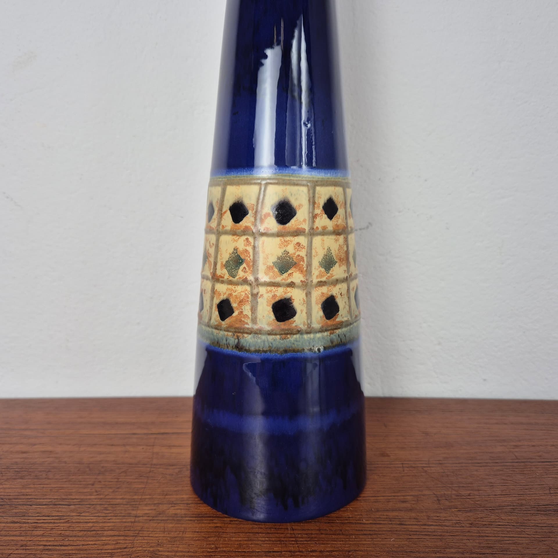 Świecznik Venus, niebieski, ceramika, Niemcy, lata 60. - 197594