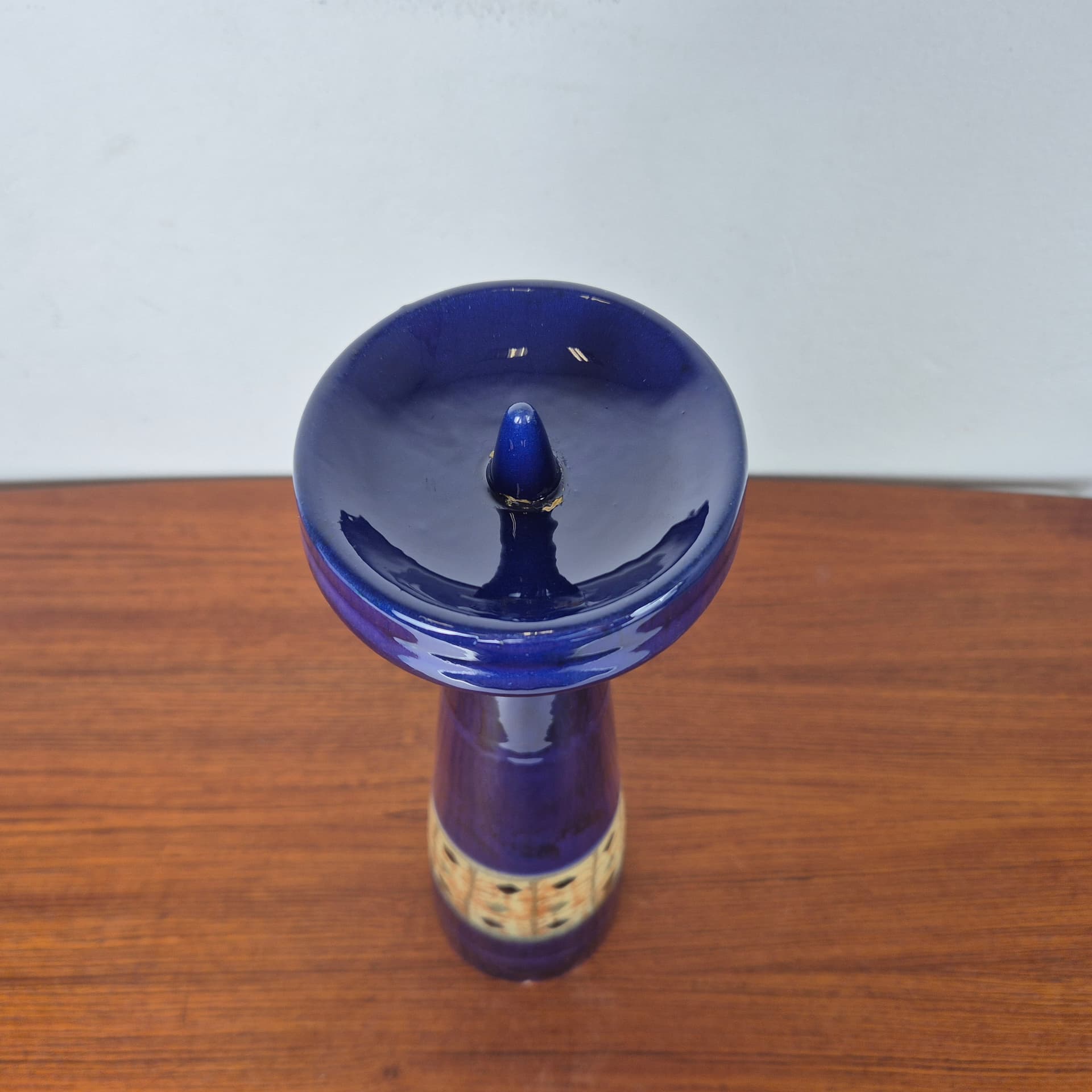 Świecznik Venus, niebieski, ceramika, Niemcy, lata 60. - 197597