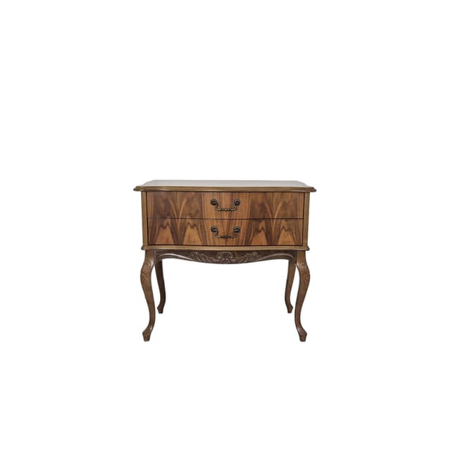 Komódka, orzech brązowy ciemny, Norwegia, lata 70. - WYMIARY