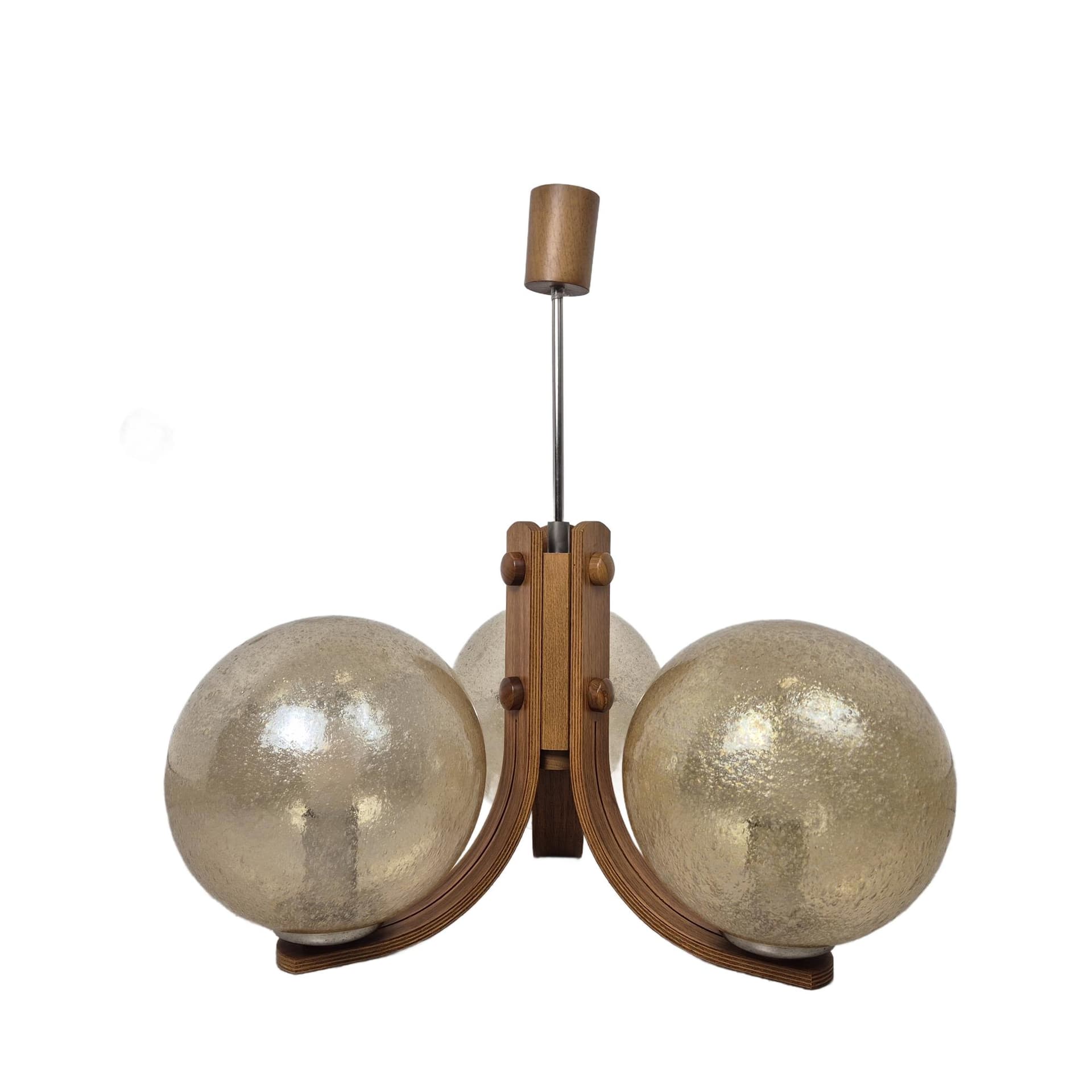 Chandelier, mid-century modern, beige, Switzerland, 1960s.