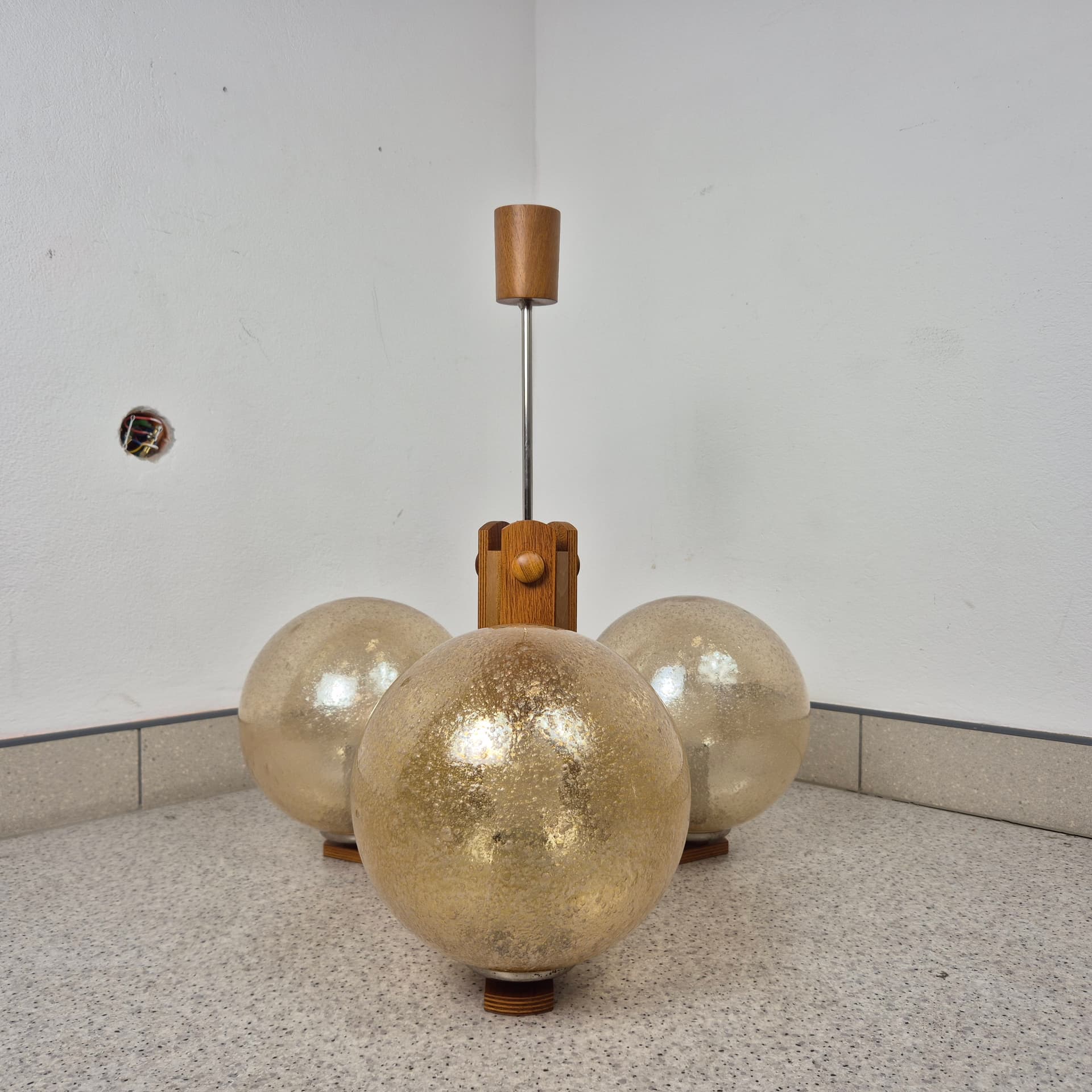Chandelier, mid-century modern, beige, Switzerland, 1960s. - 197625
