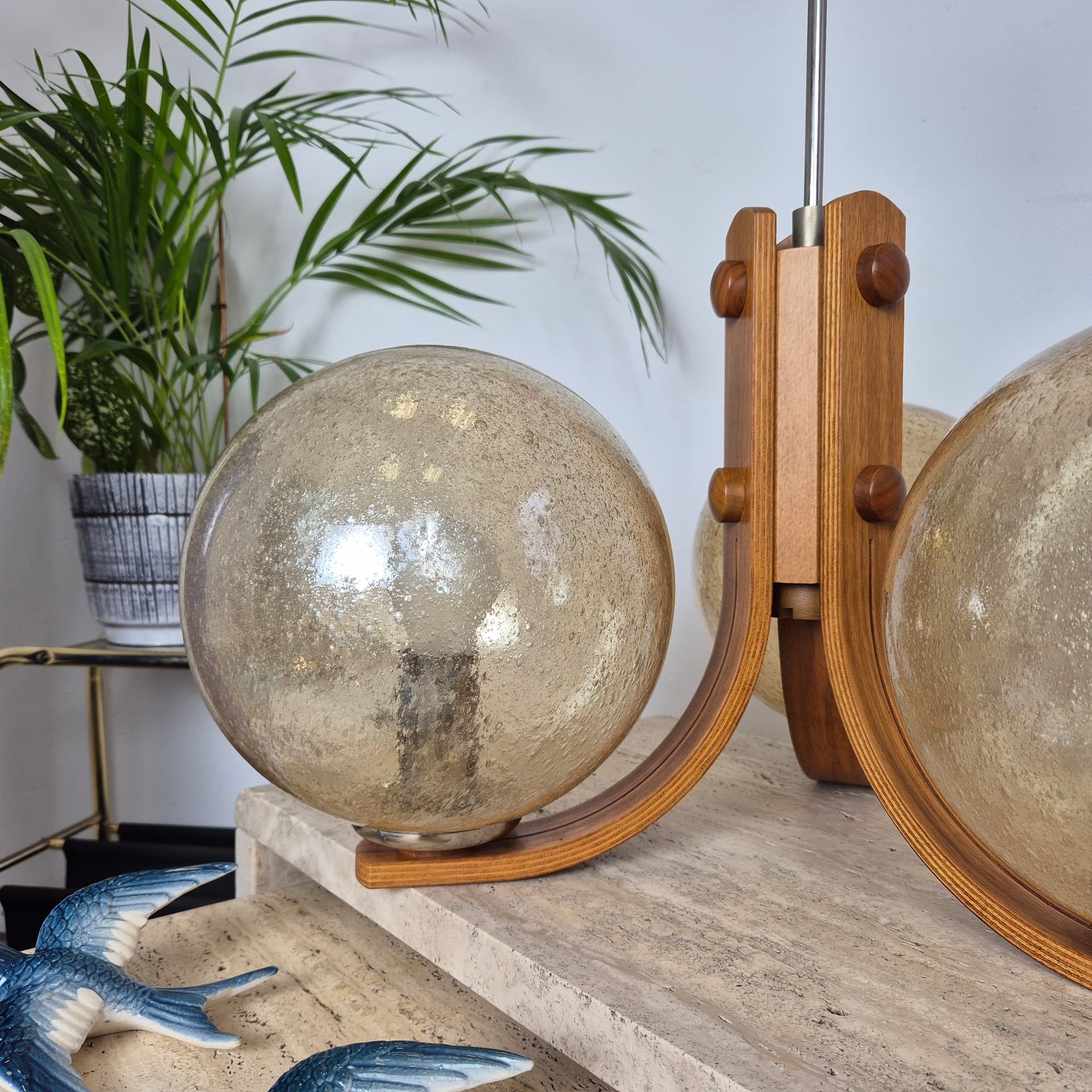 Chandelier, mid-century modern, beige, Switzerland, 1960s. - 197634