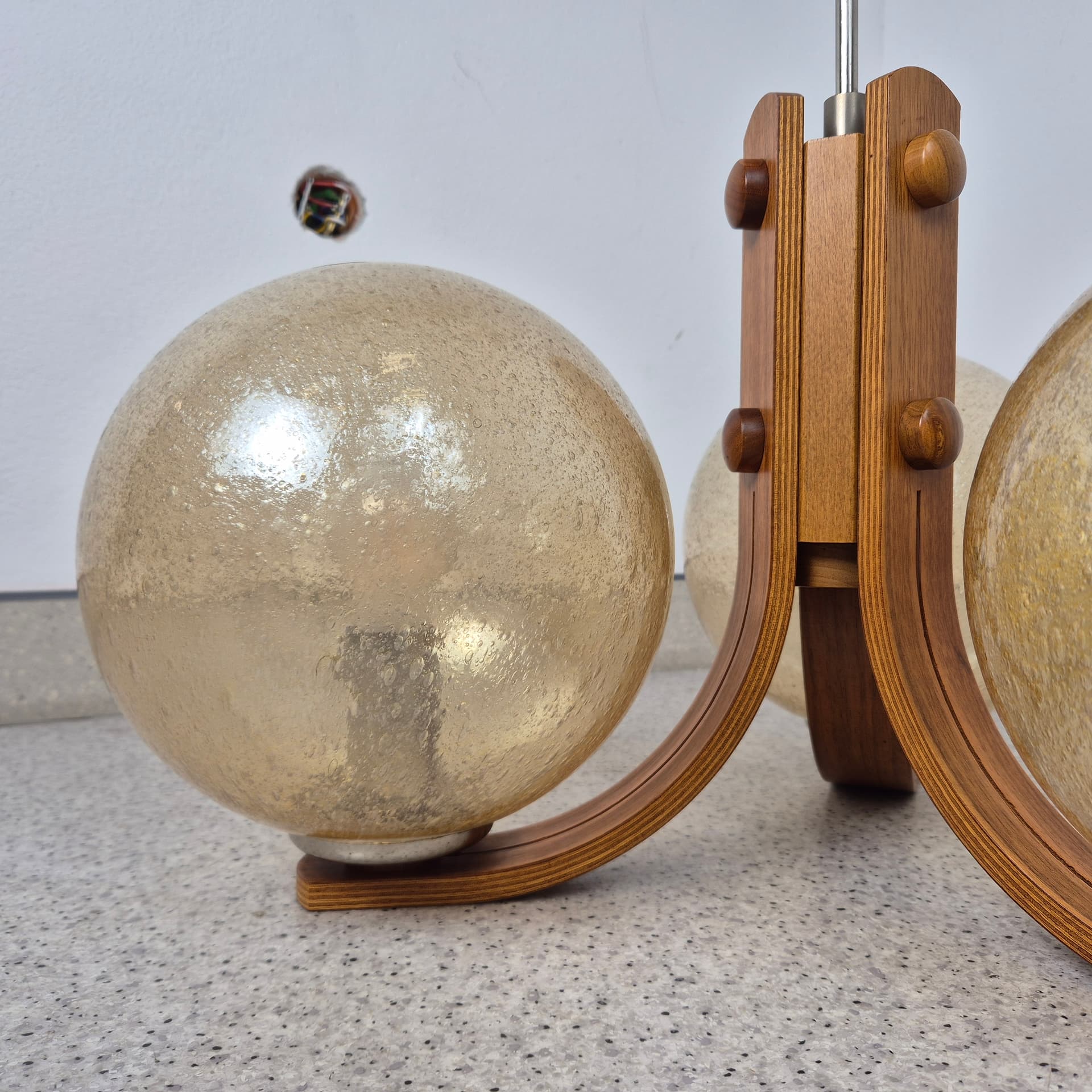 Chandelier, mid-century modern, beige, Switzerland, 1960s. - 197628