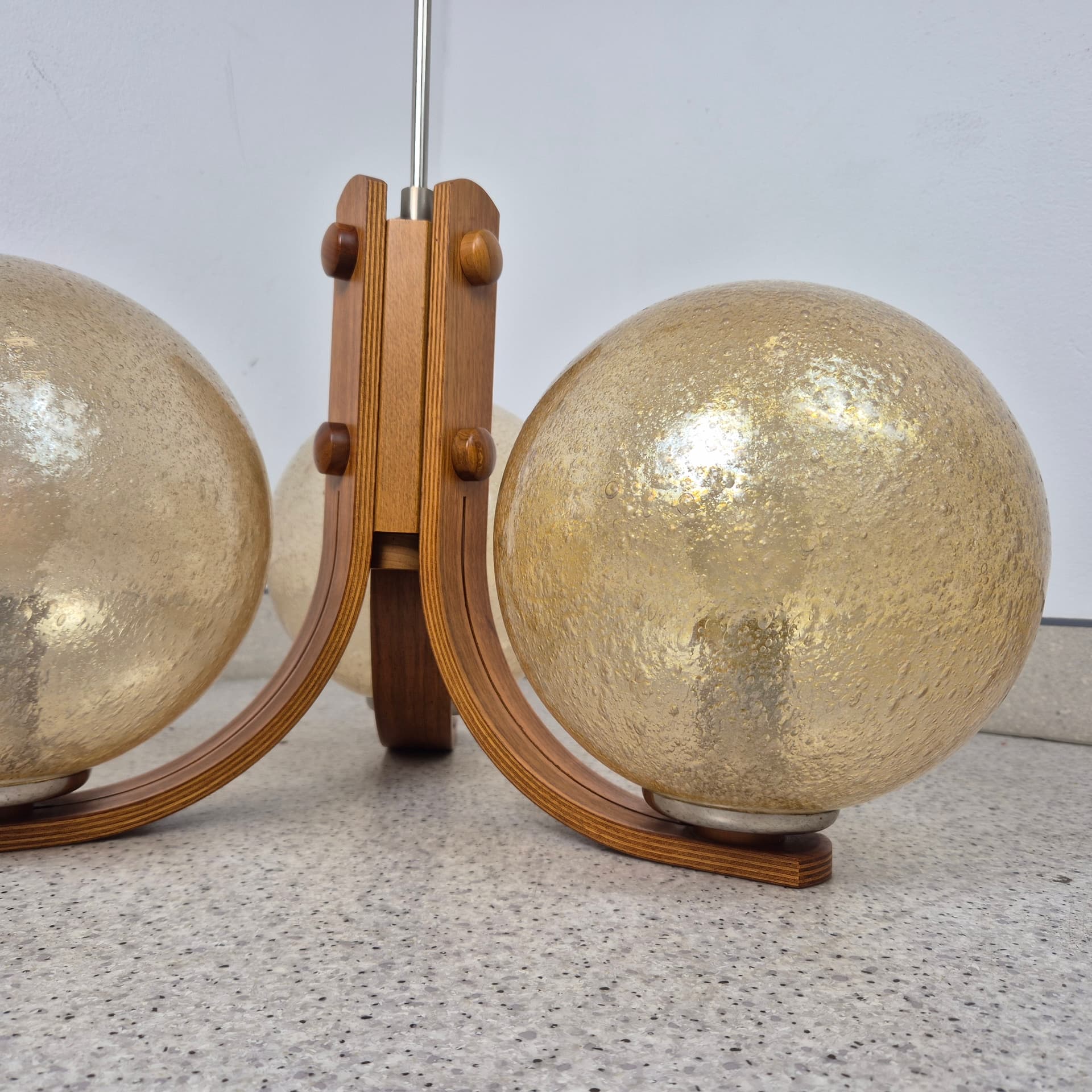 Chandelier, mid-century modern, beige, Switzerland, 1960s. - 197629