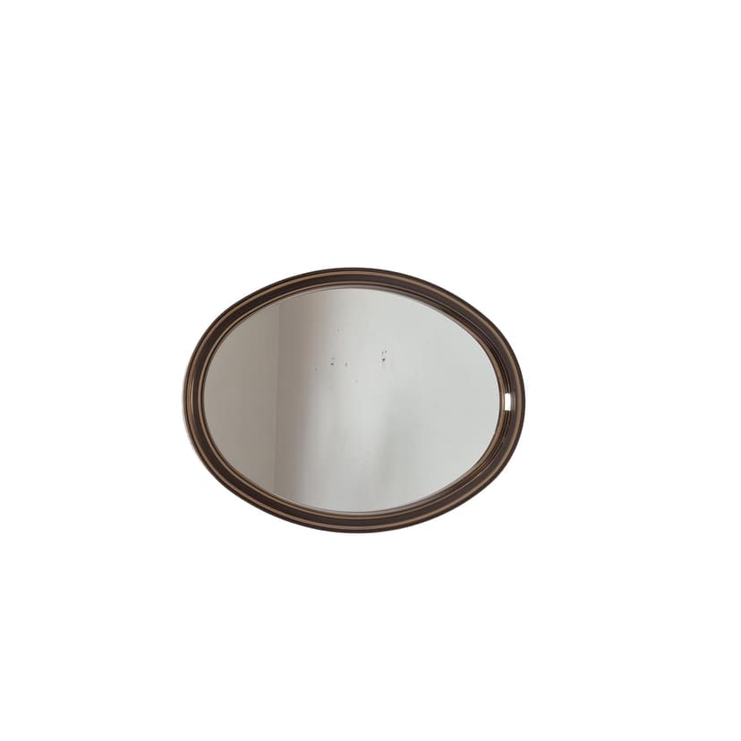 Wall mirror, brown, glass, plexiglass frame, France, 1980s.