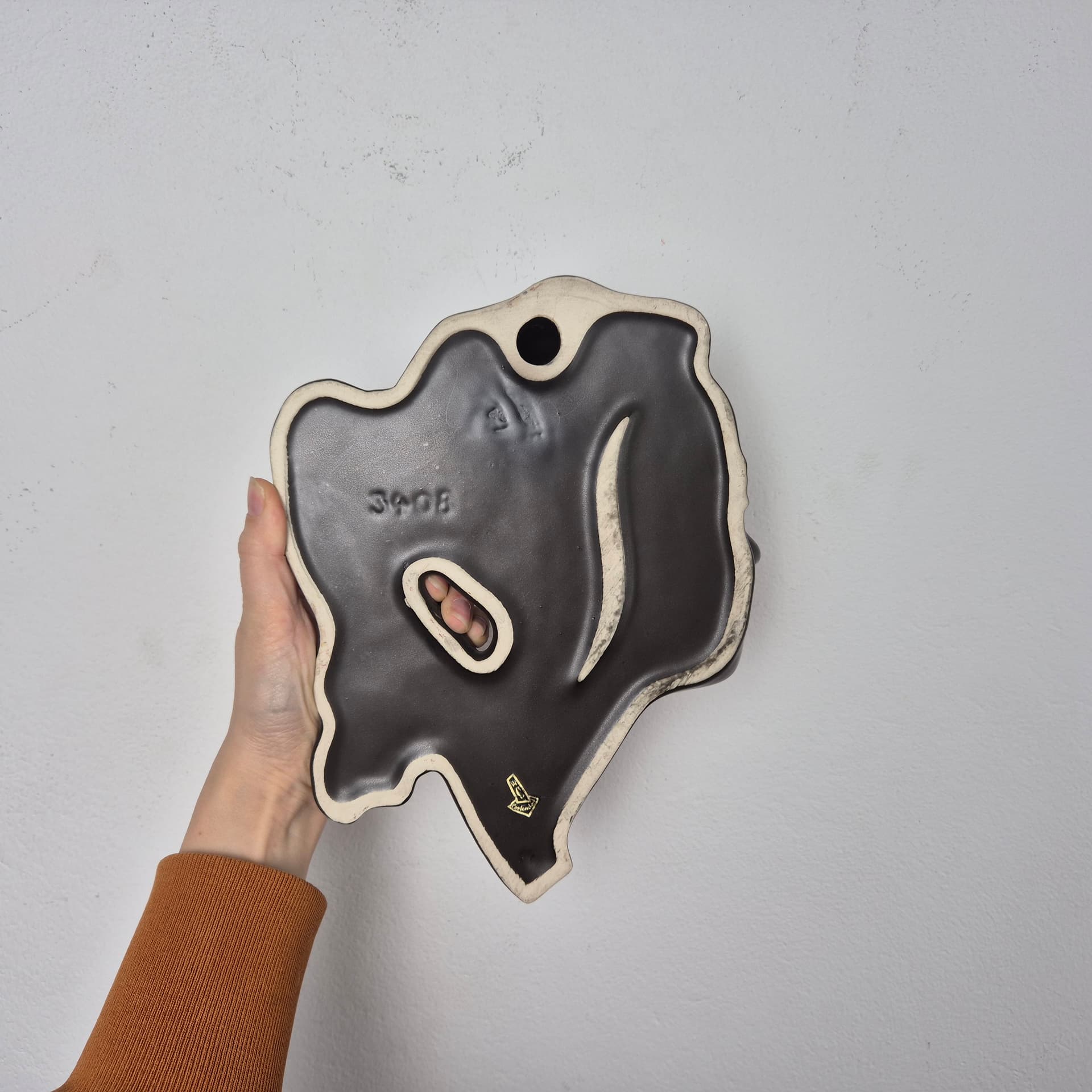 Plakieta ścienna, ceramika szara, Cortendorf, Niemcy, lata 70. - 197659