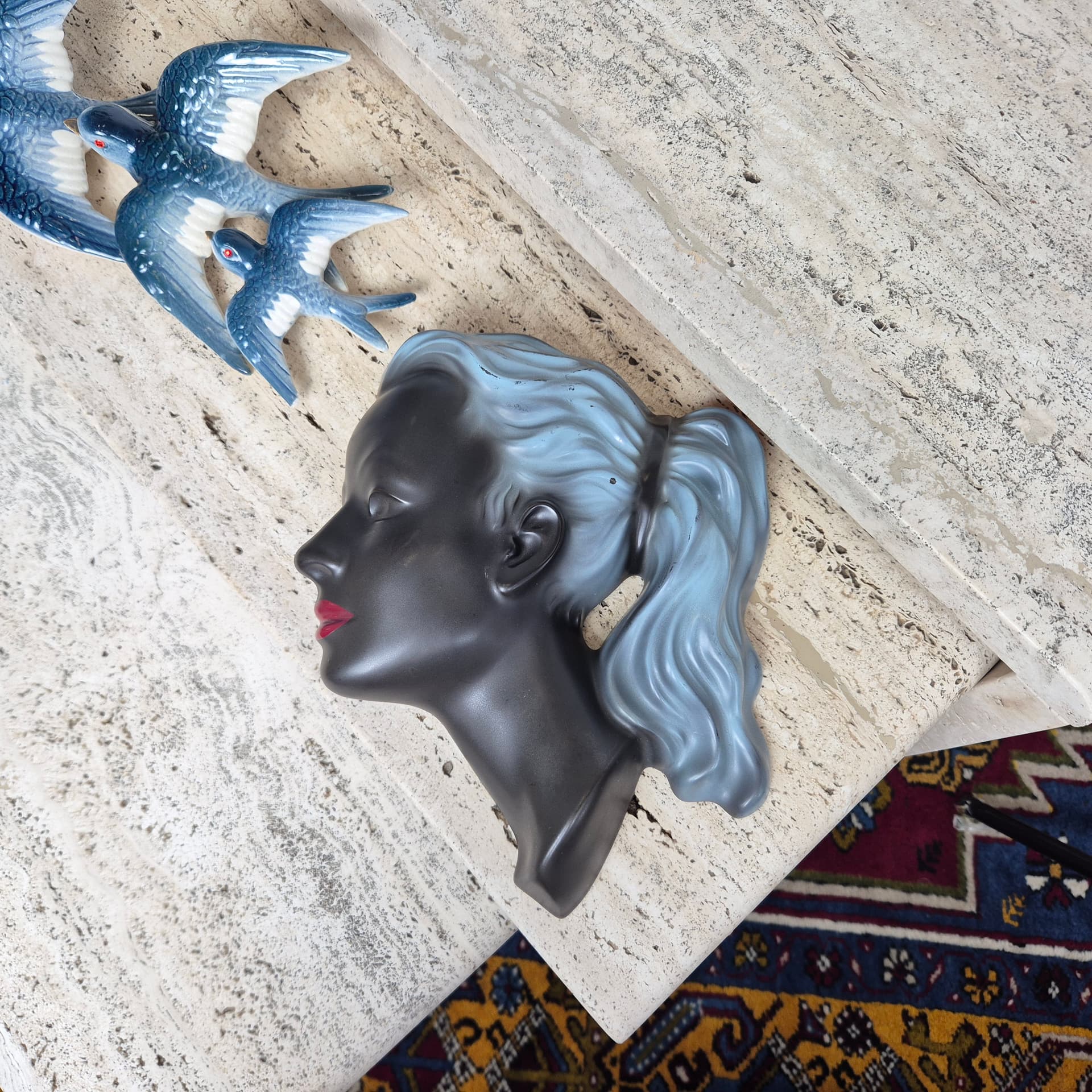 Plakieta ścienna, ceramika szara, Cortendorf, Niemcy, lata 70. - 197656