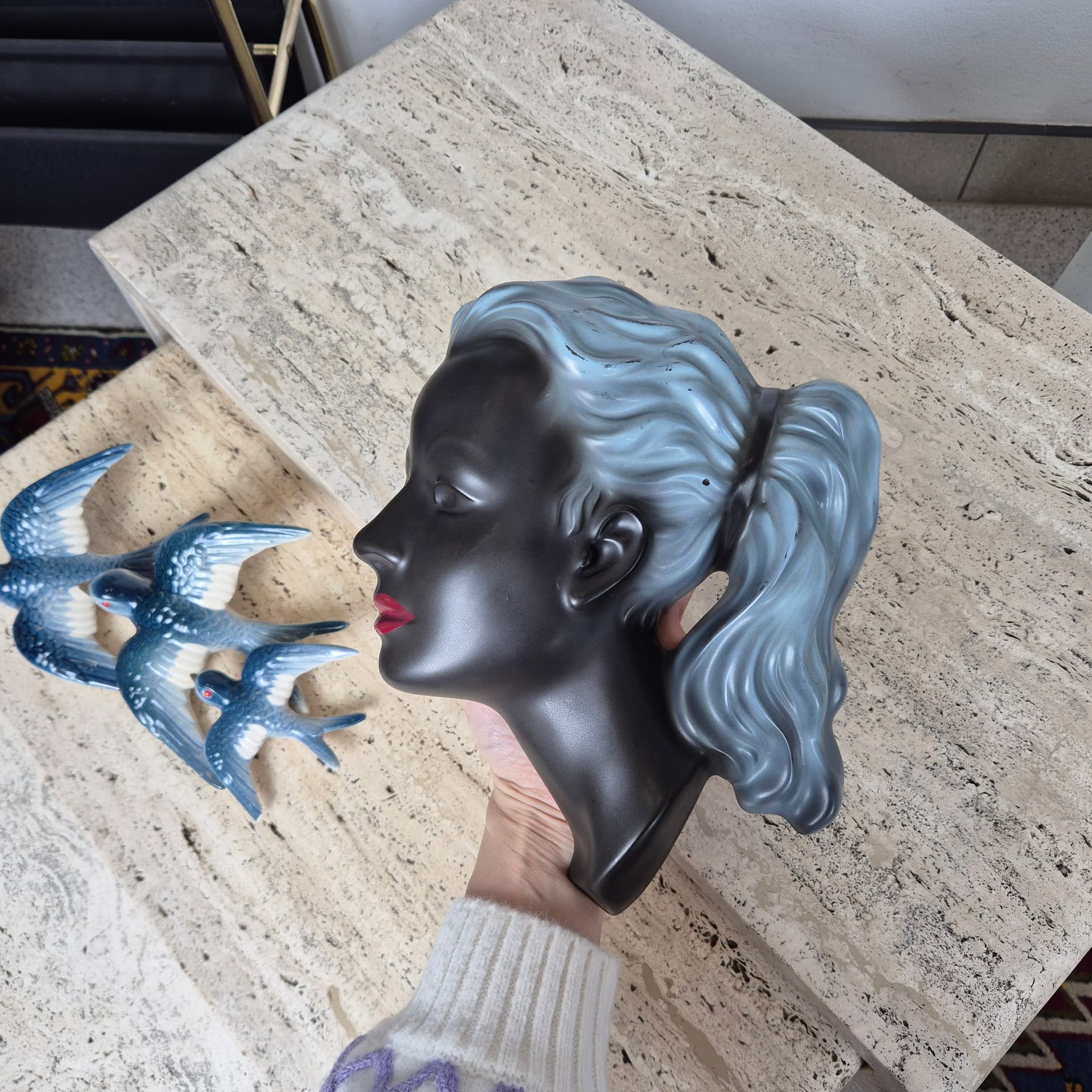 Plakieta ścienna, ceramika szara, Cortendorf, Niemcy, lata 70. - 197662