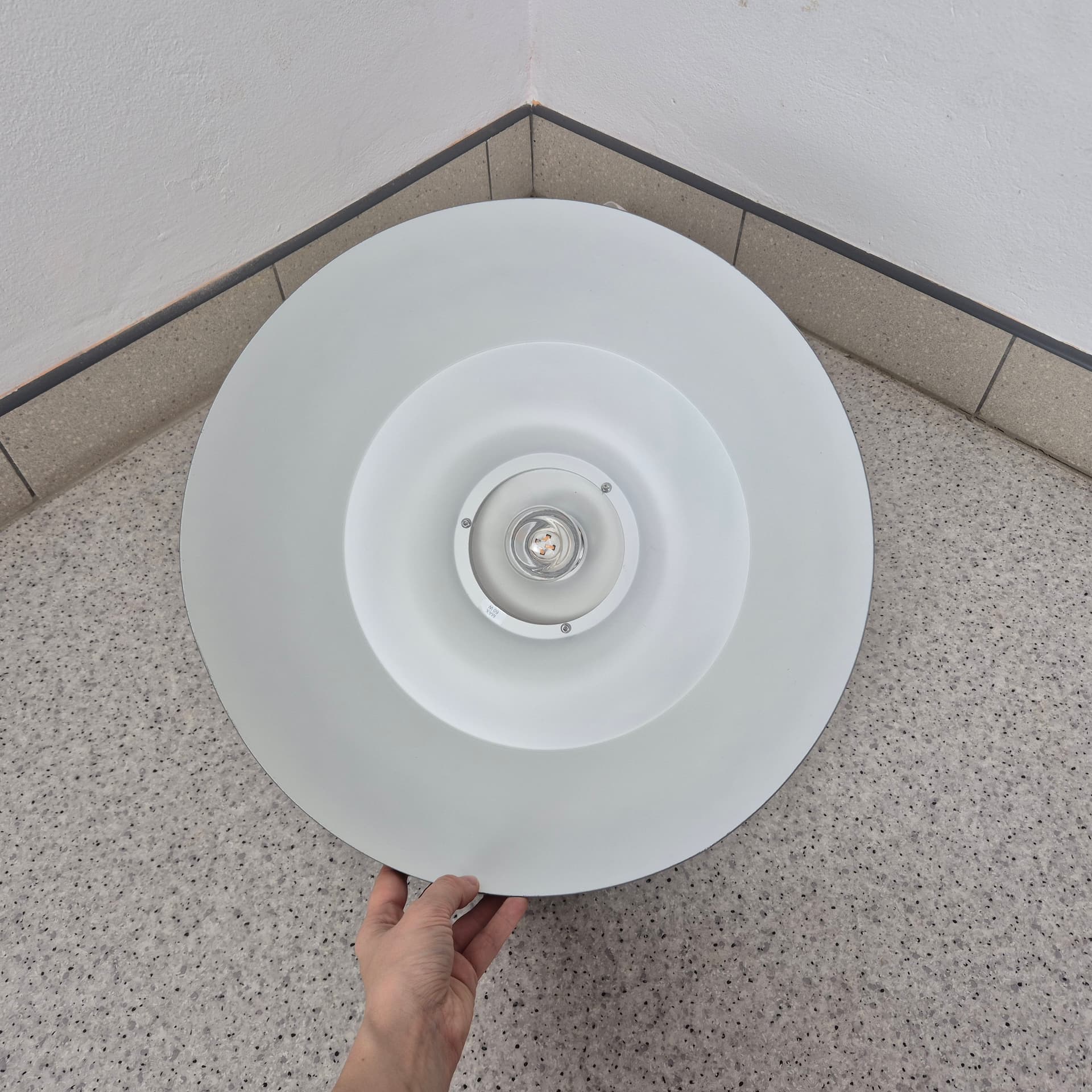 Pendant lamp Avalon, grey, metal, Belid, Sweden, early 20th c. - 197733