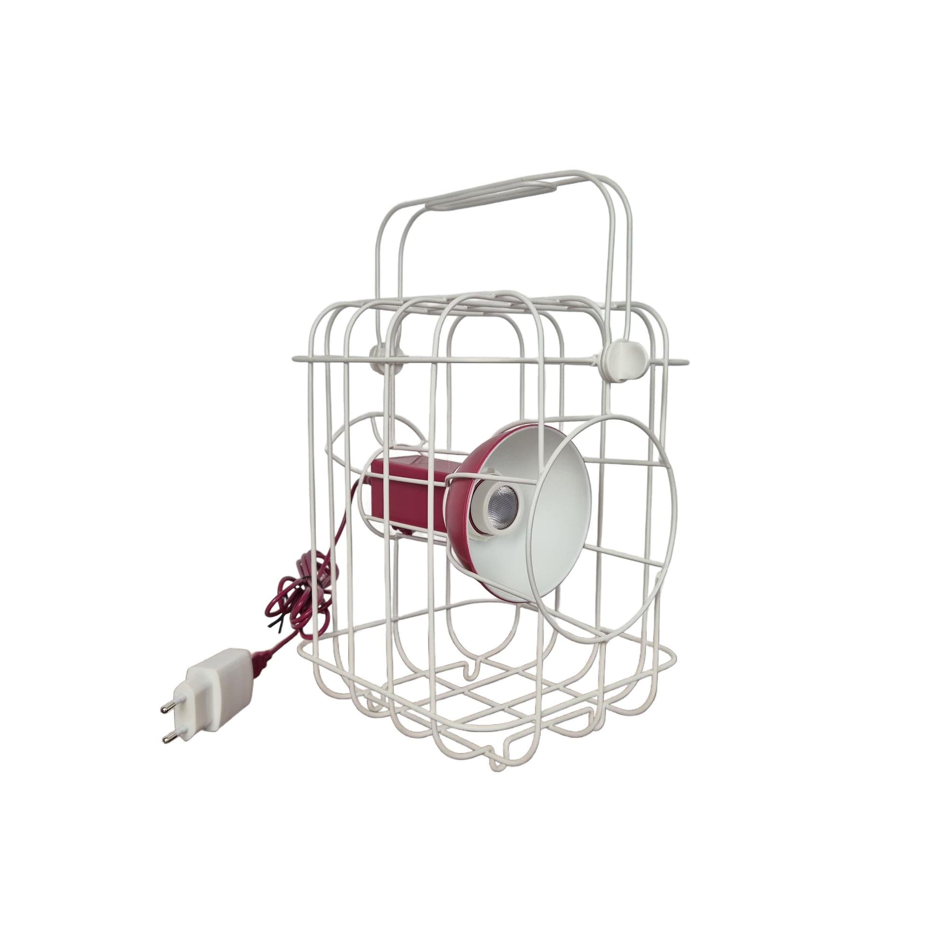 Lampa stołowa Nomade LED, biały czerwony, metal, proj. M. Crasset, Ikea, Szwecja, XXI w.