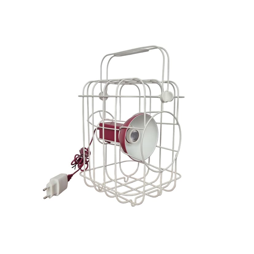 Lampa stołowa Nomade LED, biały czerwony, metal, proj. M. Crasset, Ikea, Szwecja, XXI w.