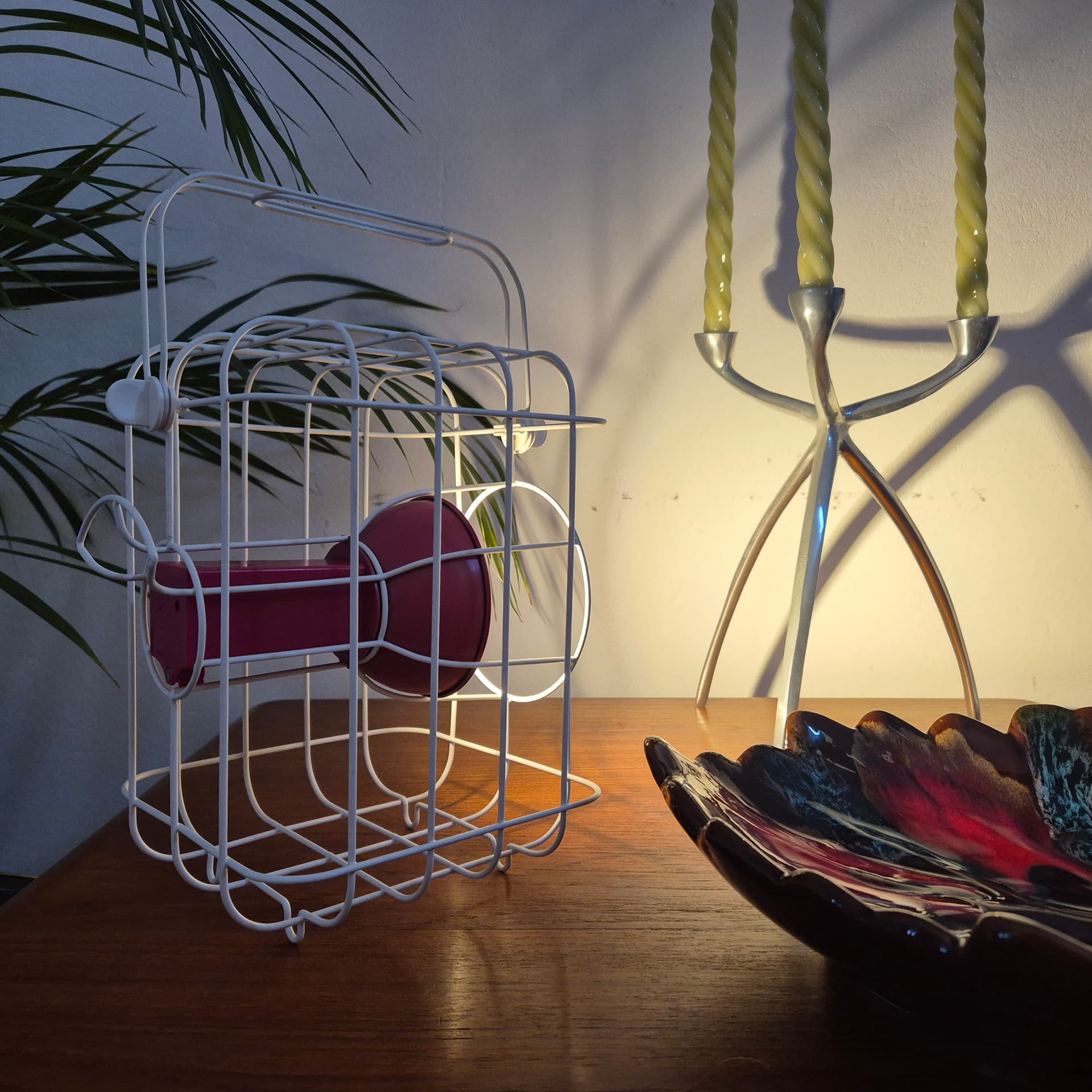 Lampa stołowa Nomade LED, biały czerwony, metal, proj. M. Crasset, Ikea, Szwecja, XXI w. - 197756