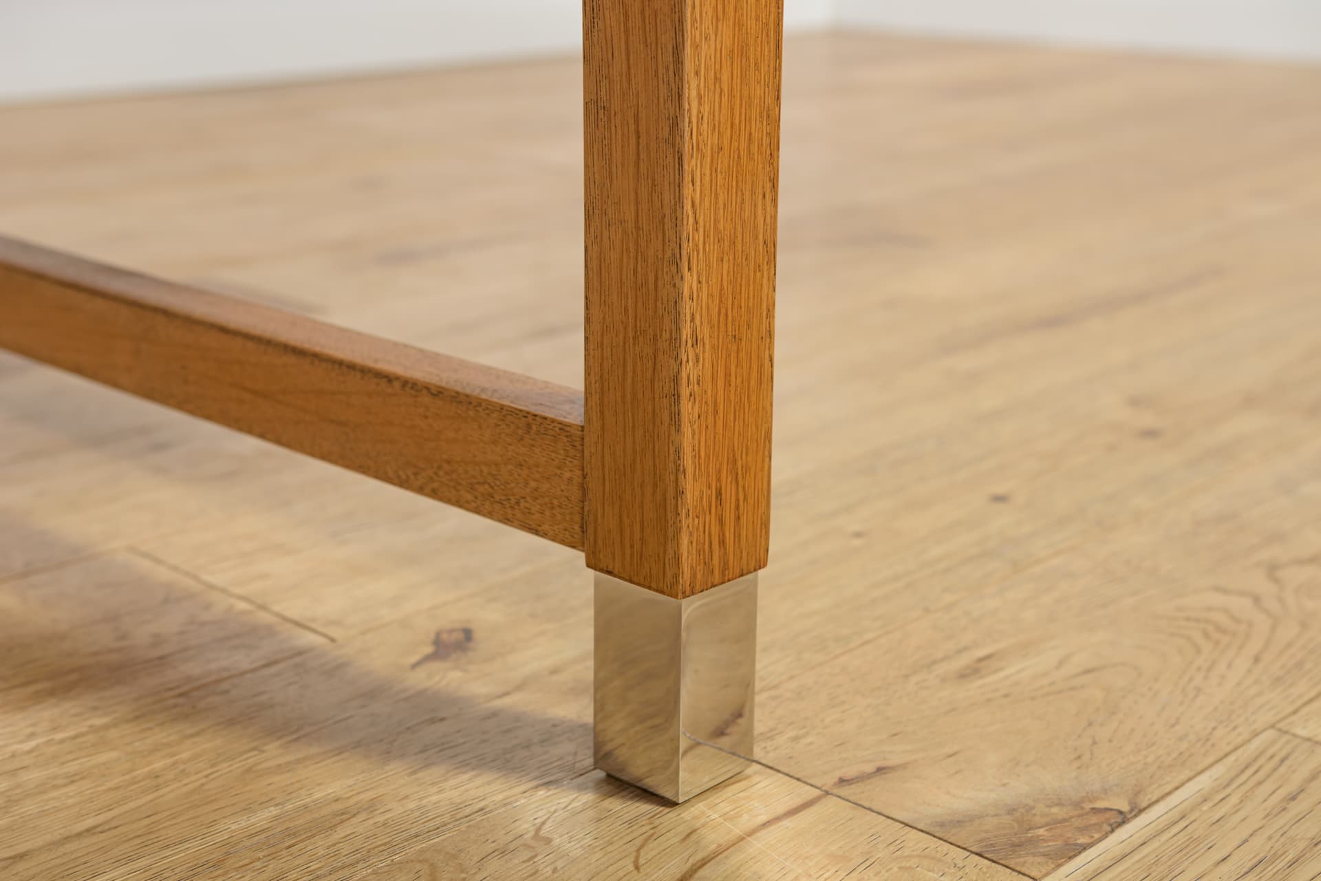 Biurko wolnostojące, dąb jasnobrązowy, stal, Eigil Petersens Møbelfabrik, Dania, lata 70. - 197851