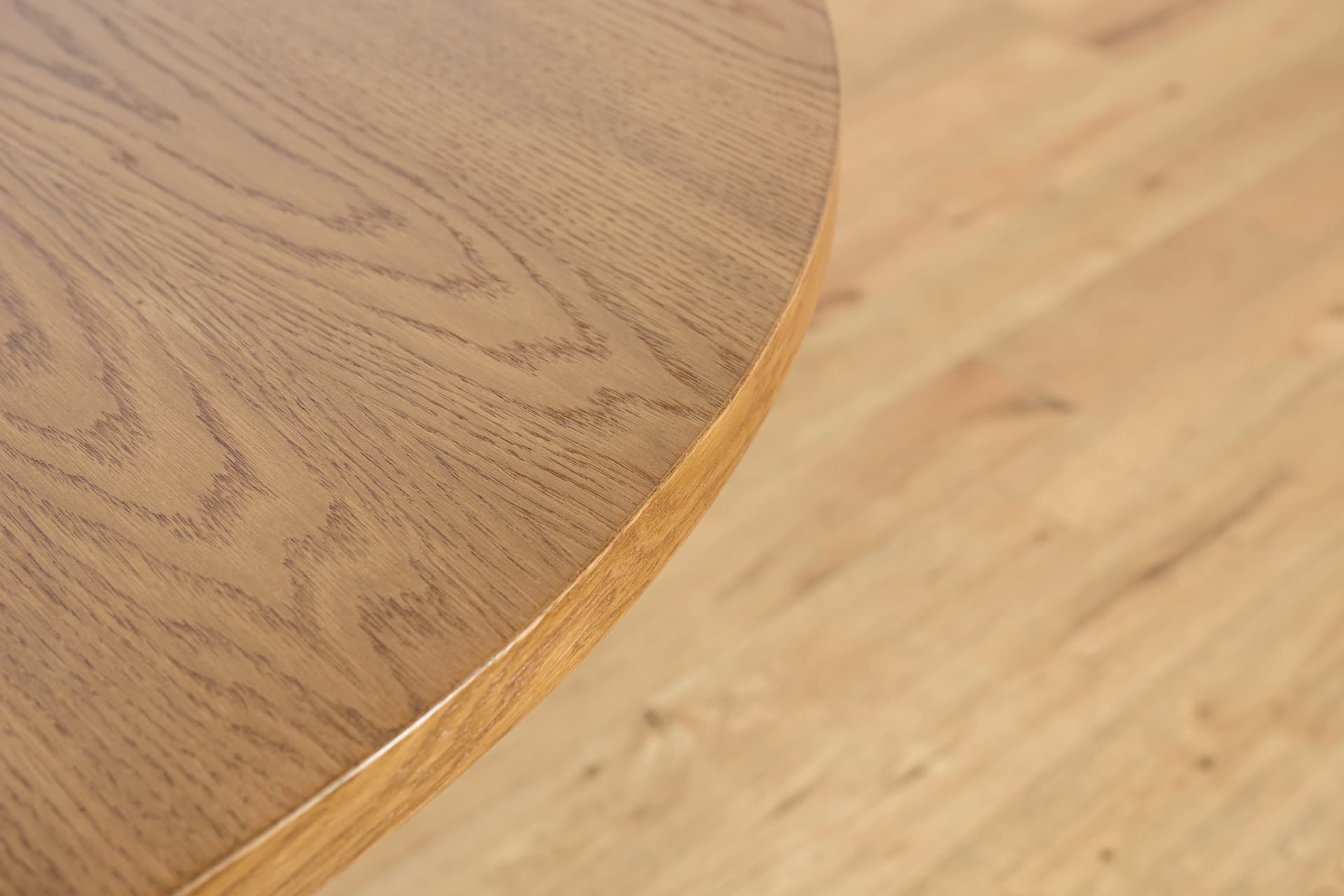 Round table, light oak, aluminium, Denmark, 1970s. - 197871