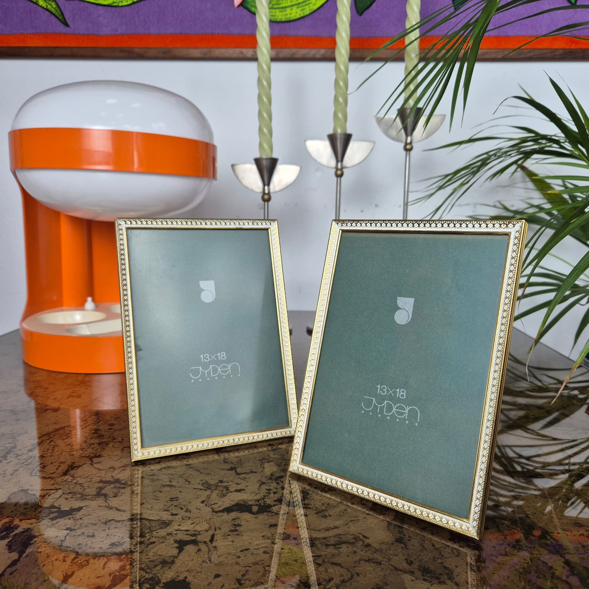 Picture frame, golden brass, Denmark, 1970s. - 197897