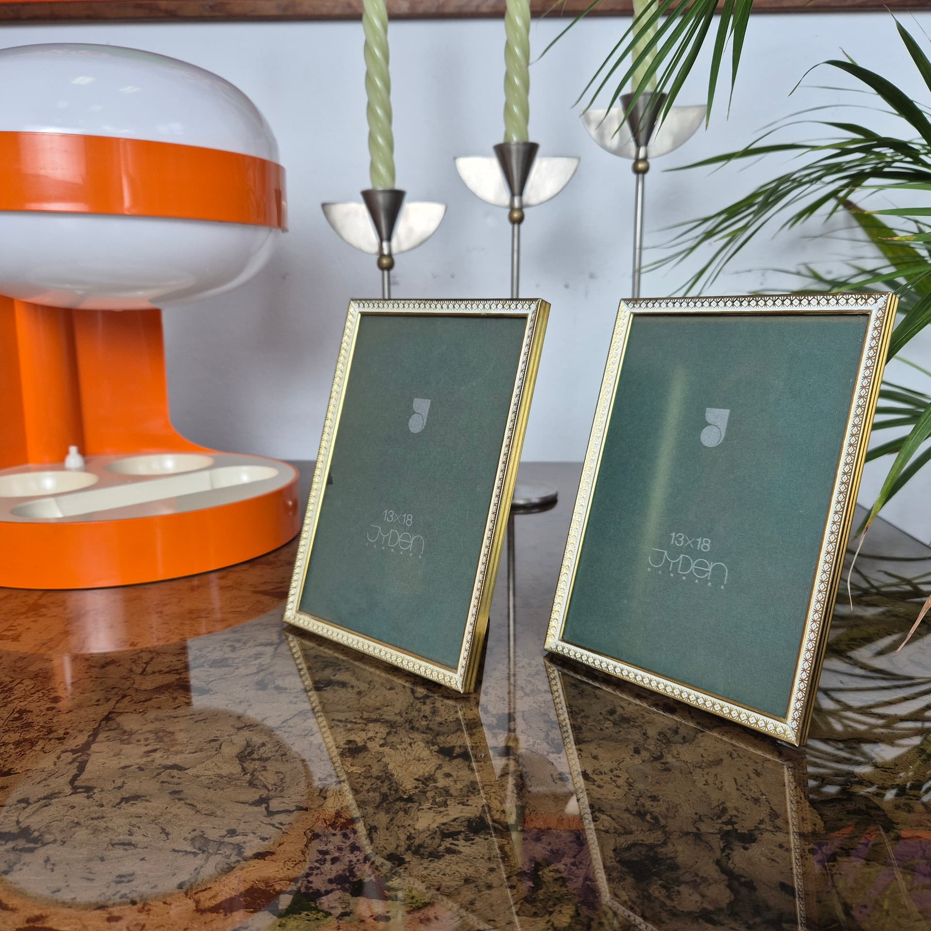 Picture frame, golden brass, Denmark, 1970s. - 197901