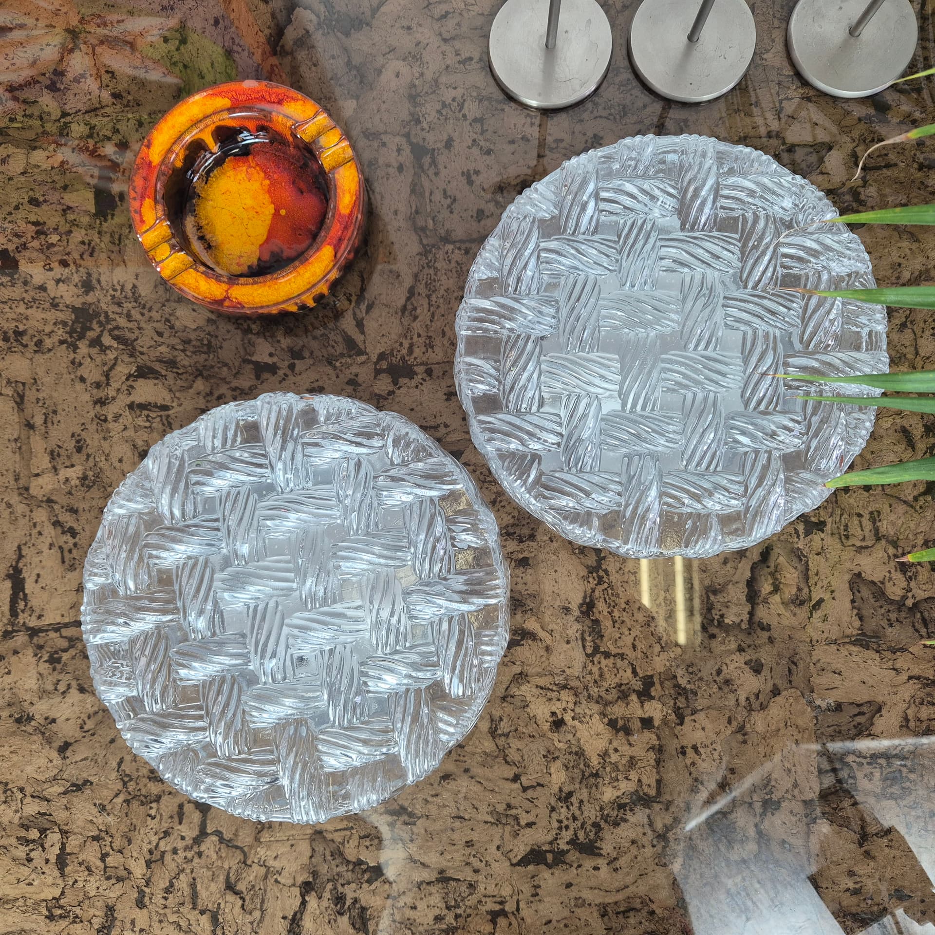 Para plafonów transparentnych, szkło, Niemcy, lata 60. - 197919