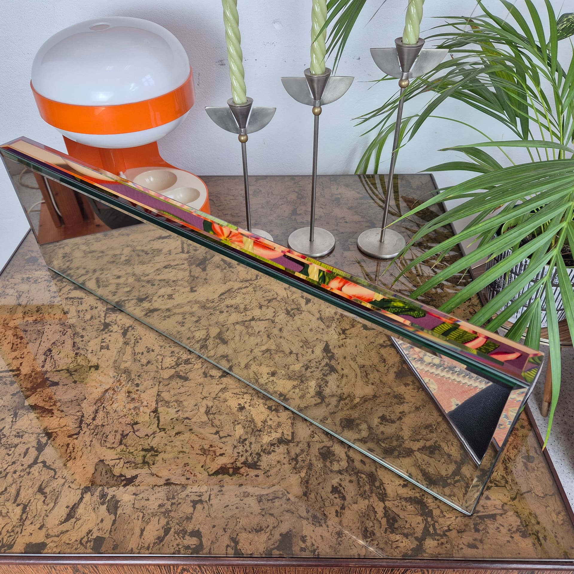 Mirrored set, copper, glass, Germany, 1970s. - 197925