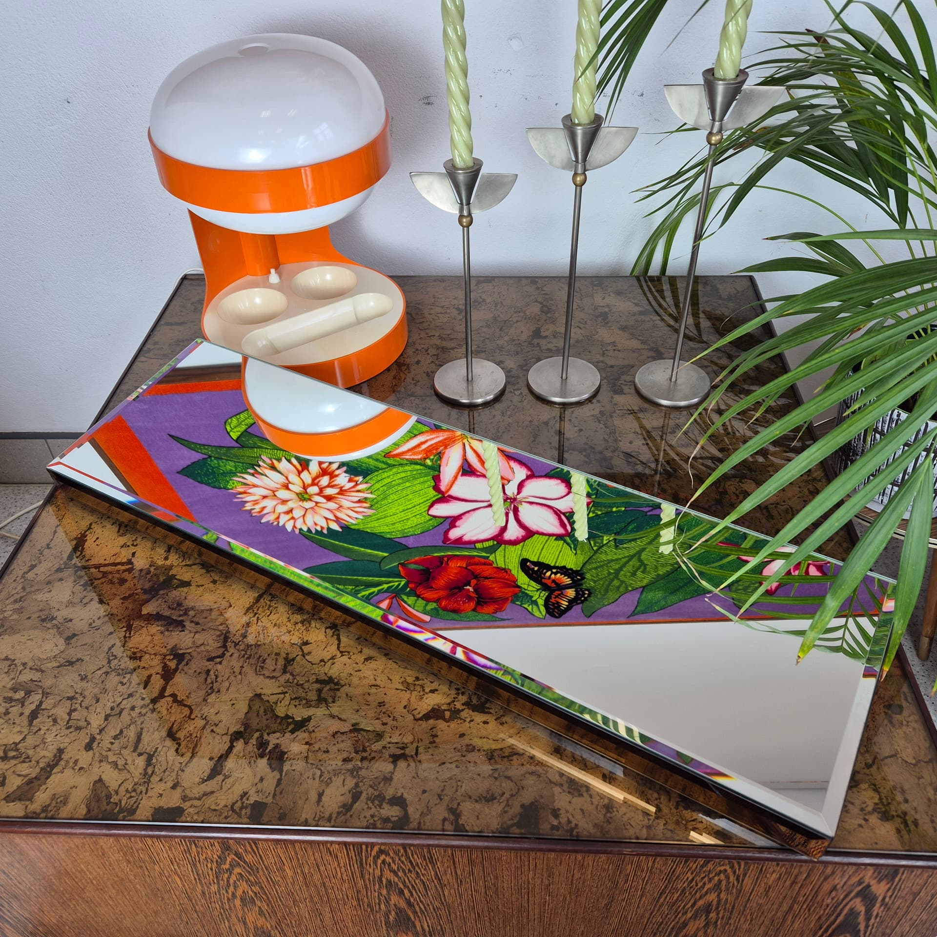 Mirrored set, copper, glass, Germany, 1970s. - 197921