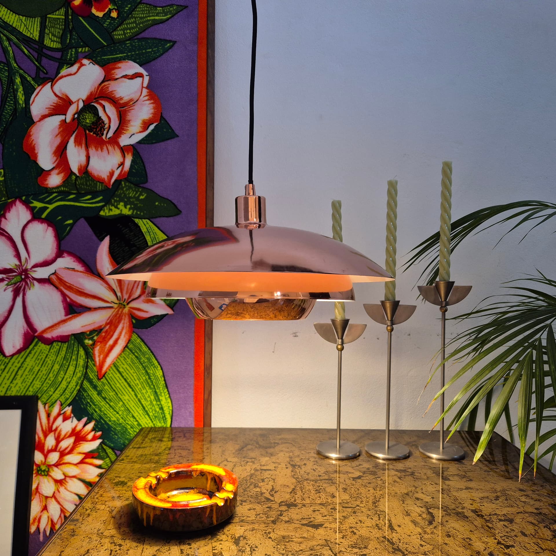 Pendant lamp, copper, metal, A/S Ronald, Denmark, 2000s. - 197934