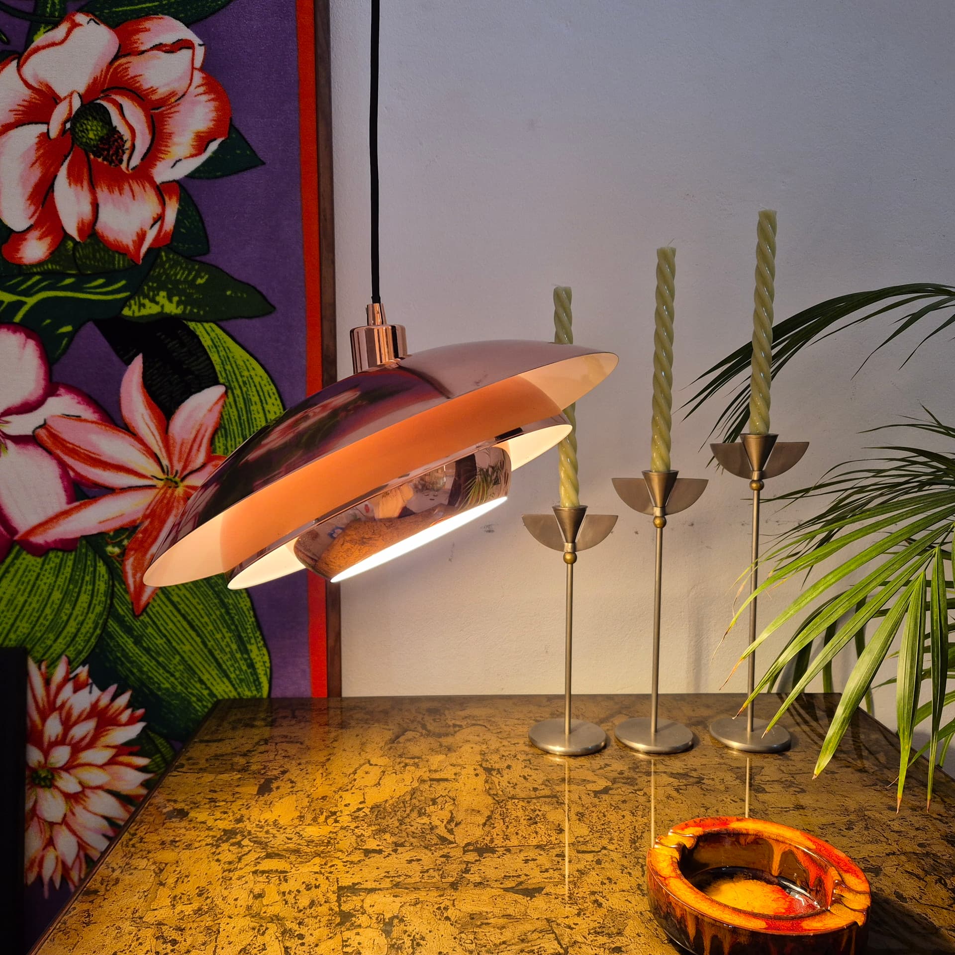 Pendant lamp, copper, metal, A/S Ronald, Denmark, 2000s. - 197936