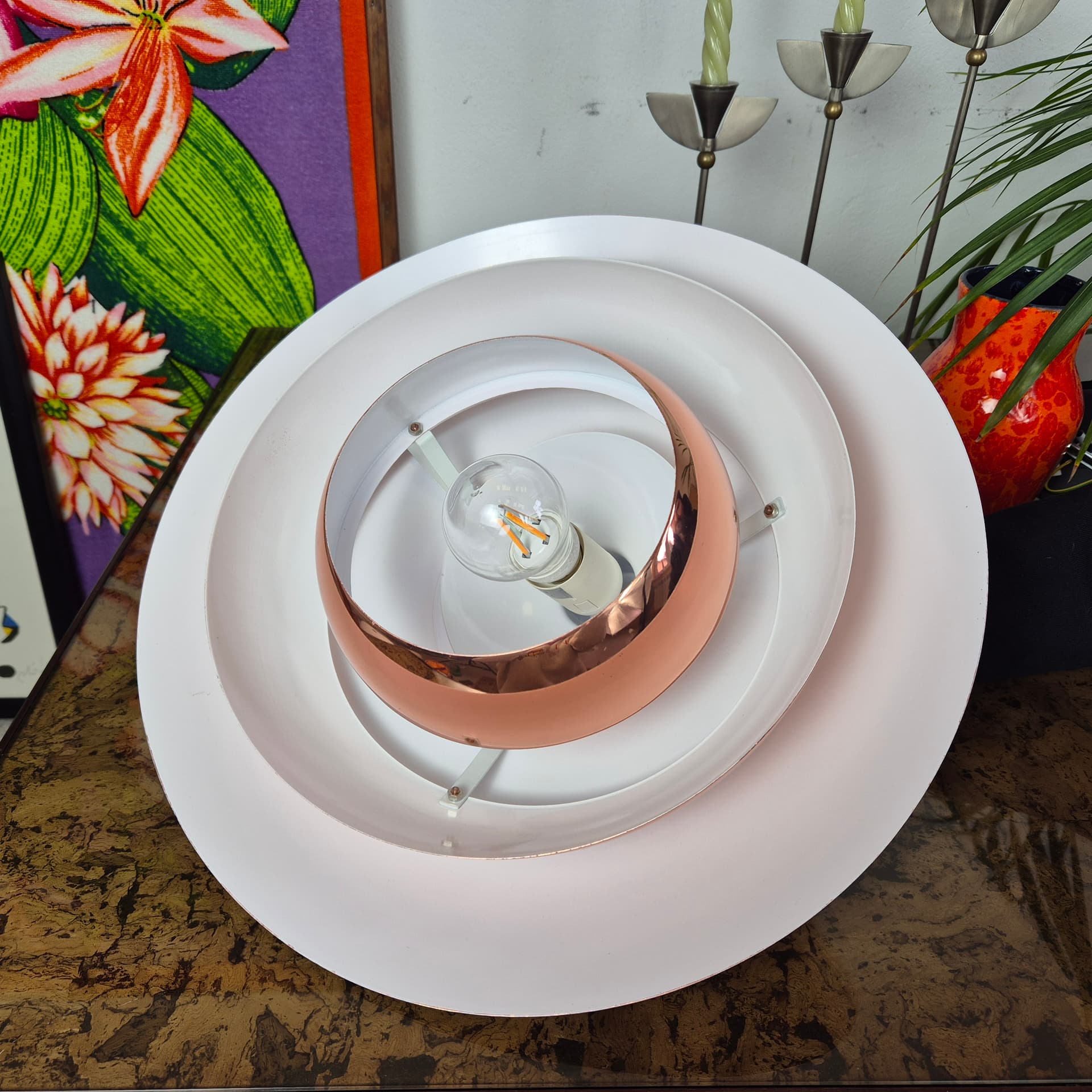 Pendant lamp, copper, metal, A/S Ronald, Denmark, 2000s. - 197933