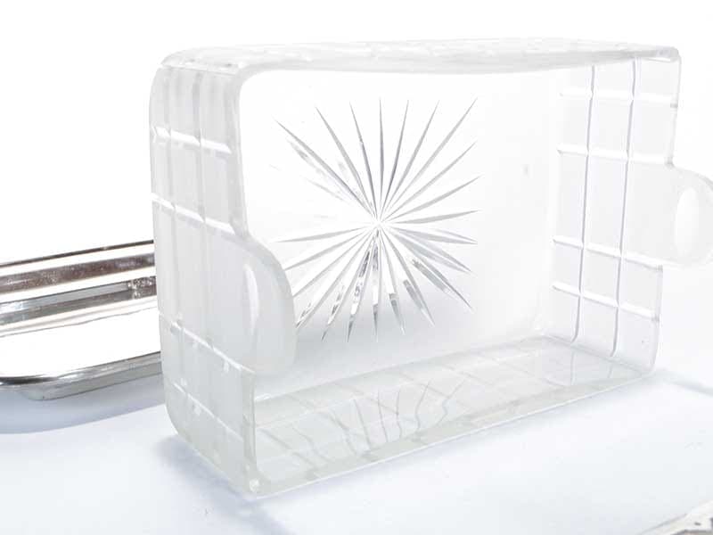 Fish container, transparent crystal glass, silver-plated brass, WMF, Germany, 19th c. - 197951