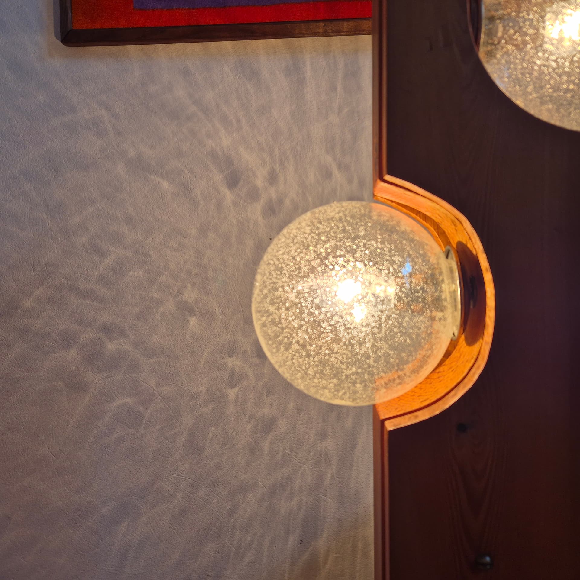 Lampa podłogowa Totem, brązowy jasny, drewno, szkło, metal, Temde, Szwajcaria, lata 60. - 197962