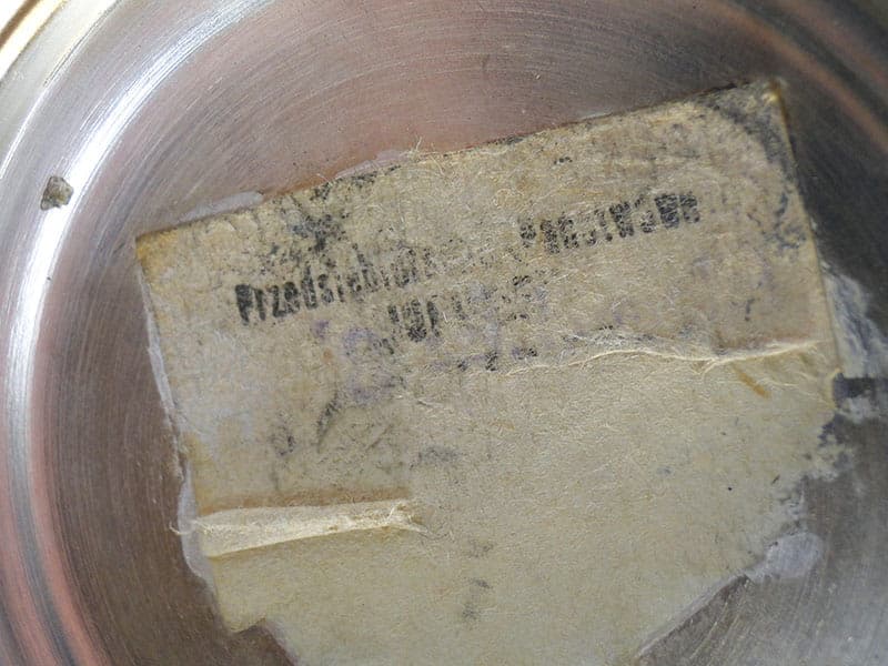 Serwis likierowy modernistyczny, srebrny, mosiądz, Polska, lata 50. - 198016