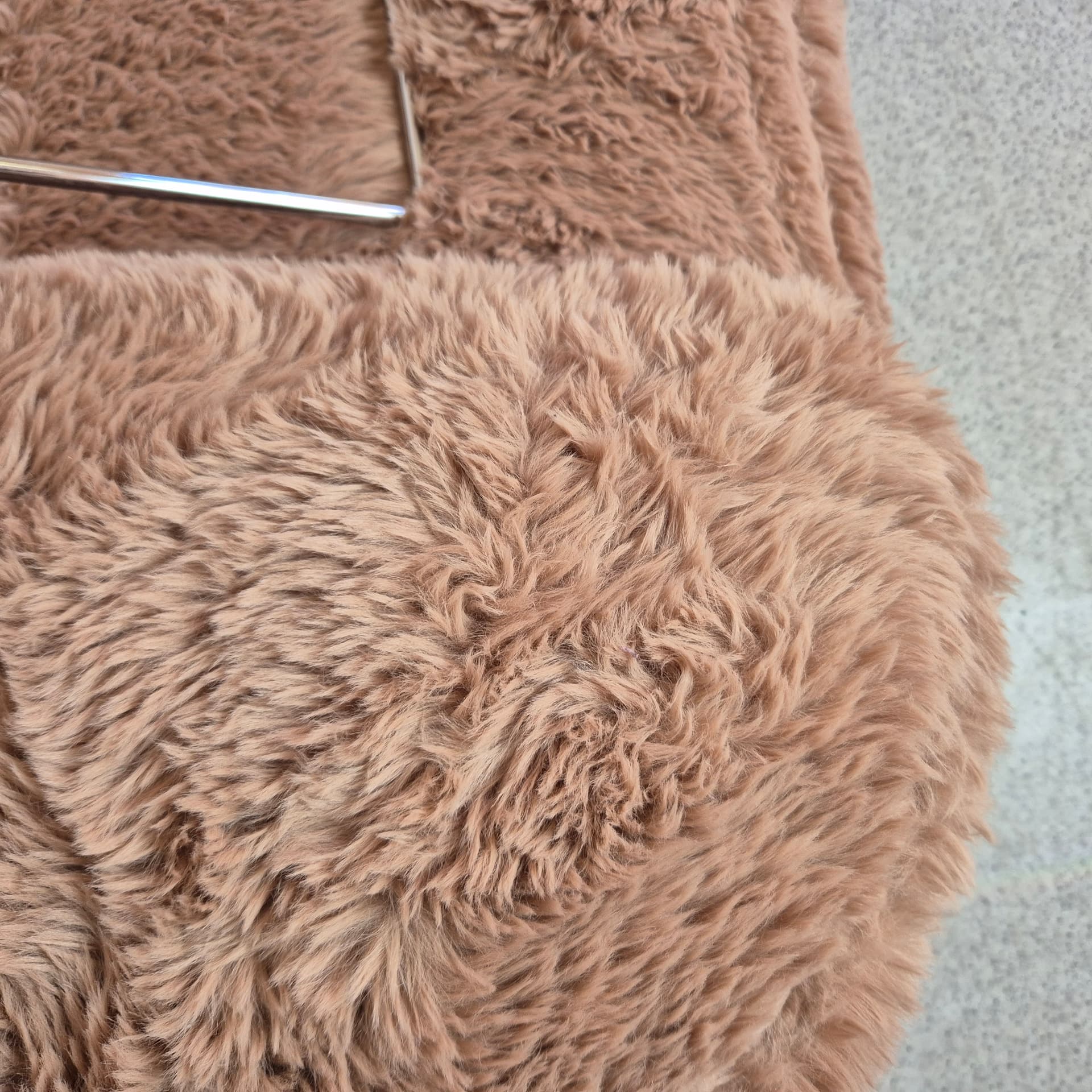 Sofa modułowa Medea, tkanina brąz jasny, skóra naturalna czarna, stal, proj. M. C. Brandis, Artanova, Szwajcaria, lata 90. - 198087