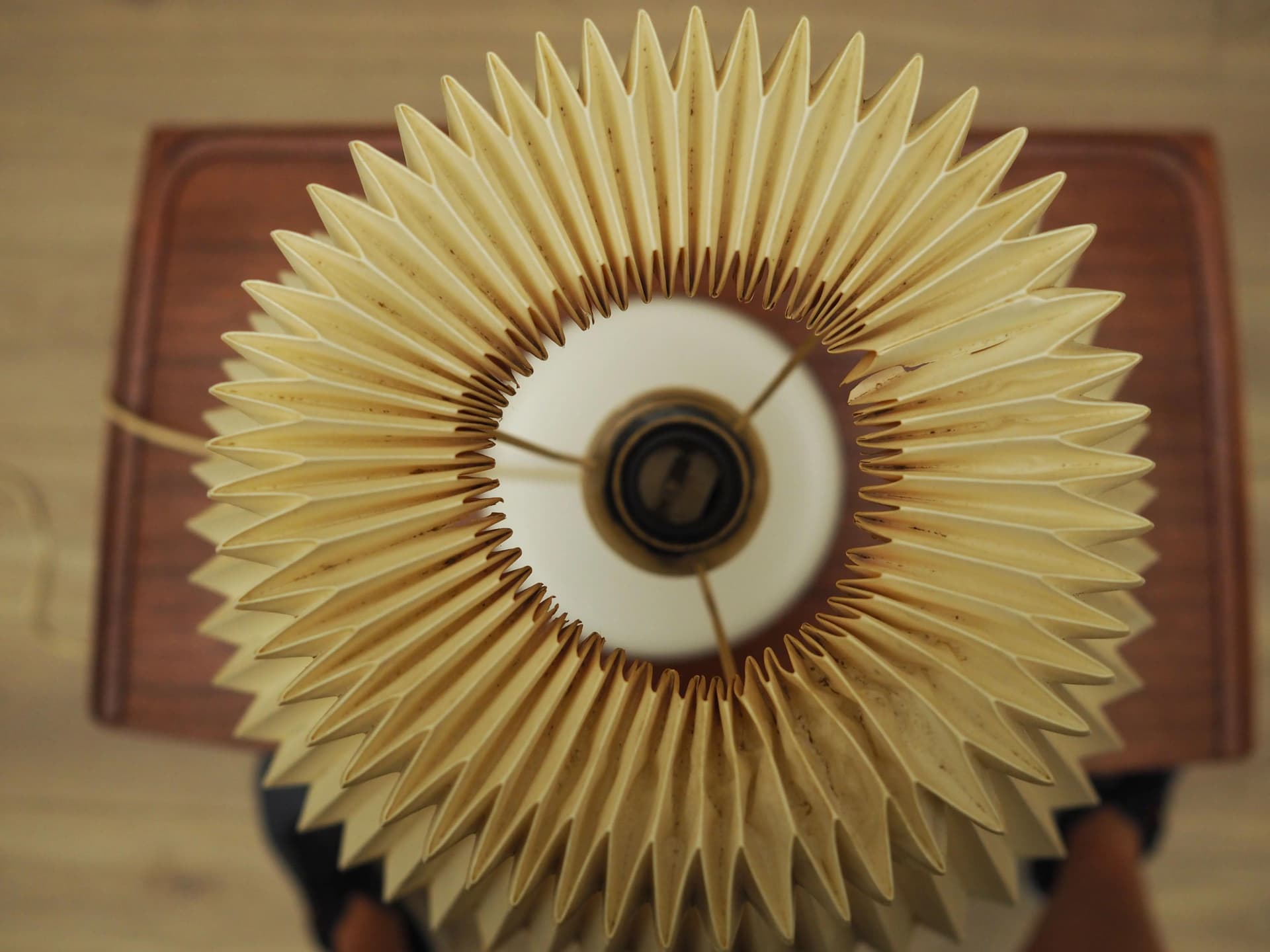 Lampa biurkowa, beżowy, metal, Dania, lata 60. - 13810