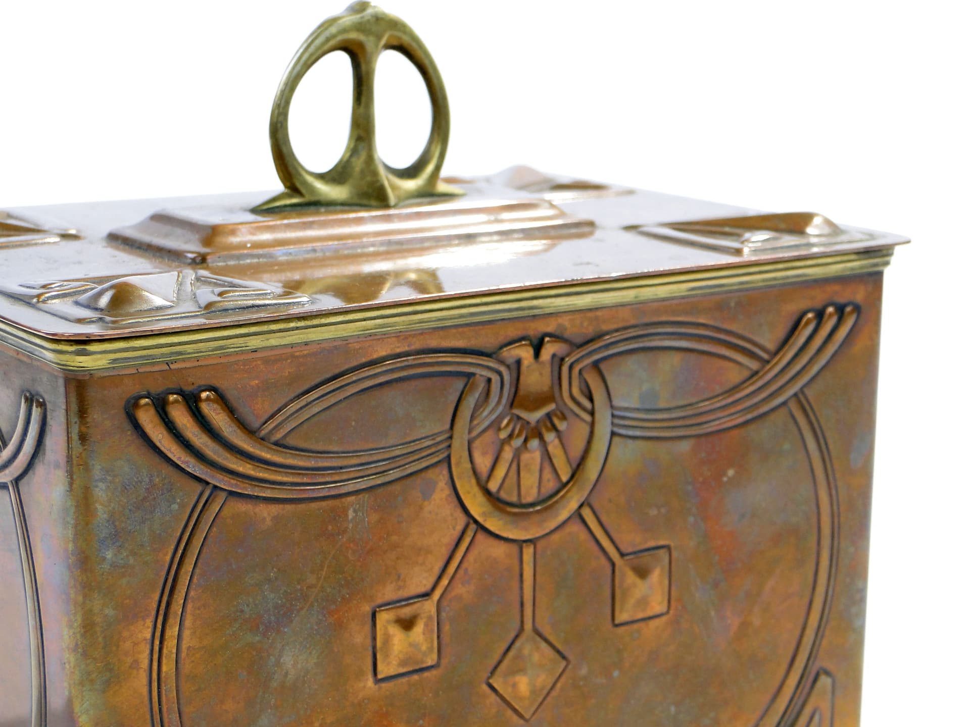 Cukiernica secesyjna, miedź, WMF, Niemcy, początek XX w. - 198110