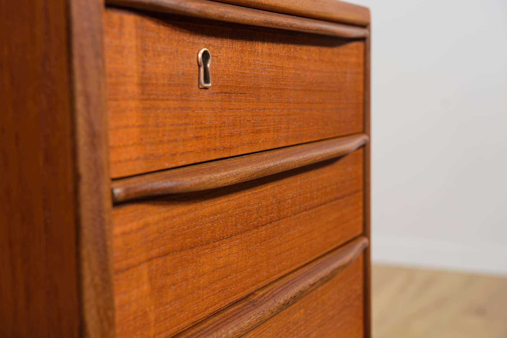 Desk, brown teak, by P. Løvig Nielsen, Denmark, 1960s. - 198176