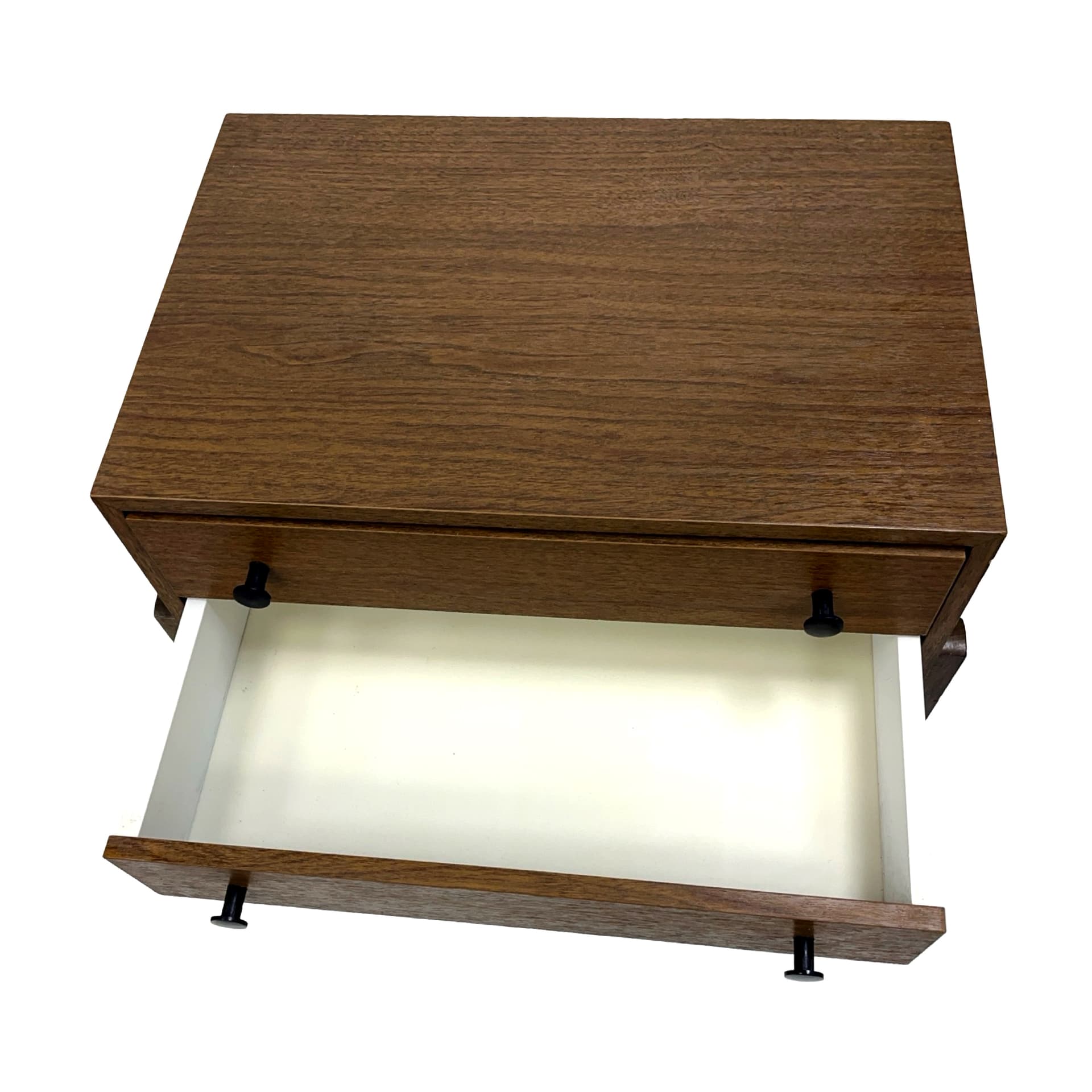 Sewing box modernist, brown plywood, East Germany, 1960s. - 198199