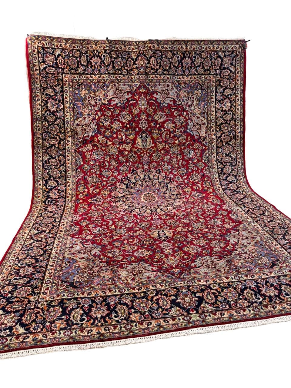 Dywan Keshan 400x285 cm, czerwony, wełna, Iran