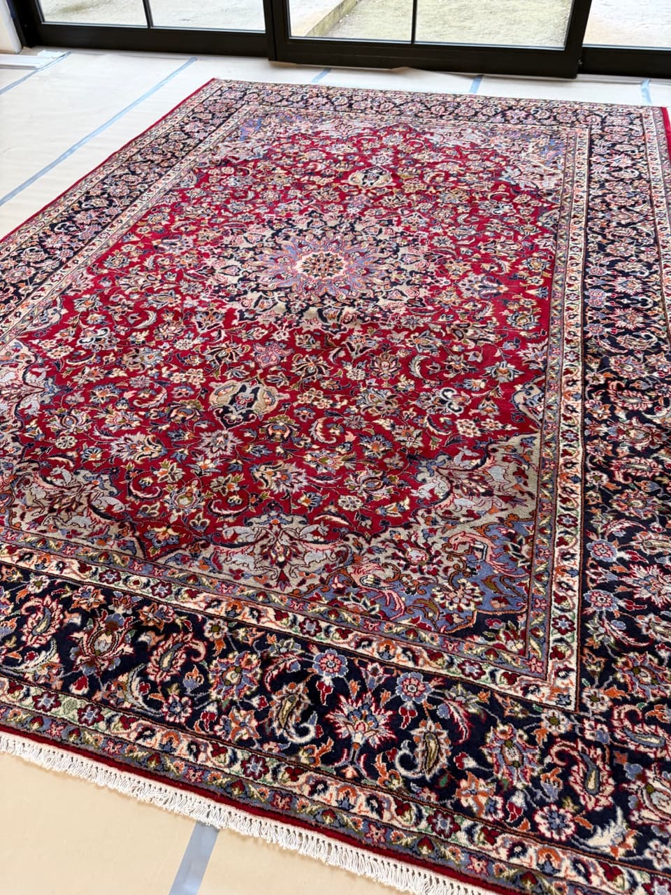 Dywan Keshan 400x285 cm, czerwony, wełna, Iran - 198251