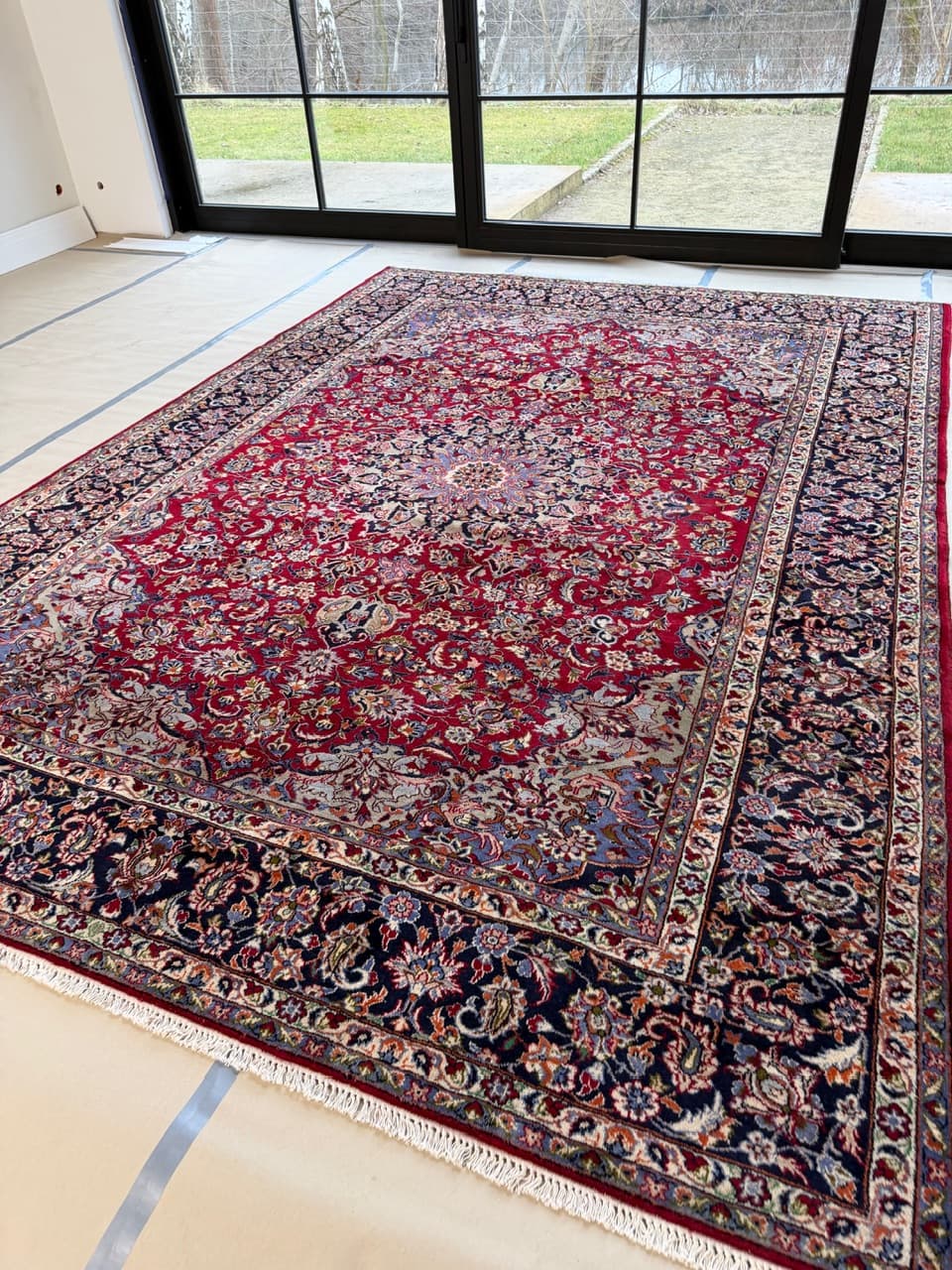 Dywan Keshan 400x285 cm, czerwony, wełna, Iran - 198255