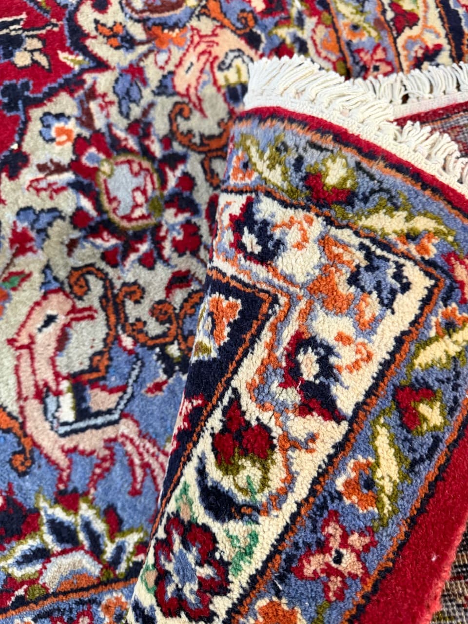 Dywan Keshan 400x285 cm, czerwony, wełna, Iran - 198258