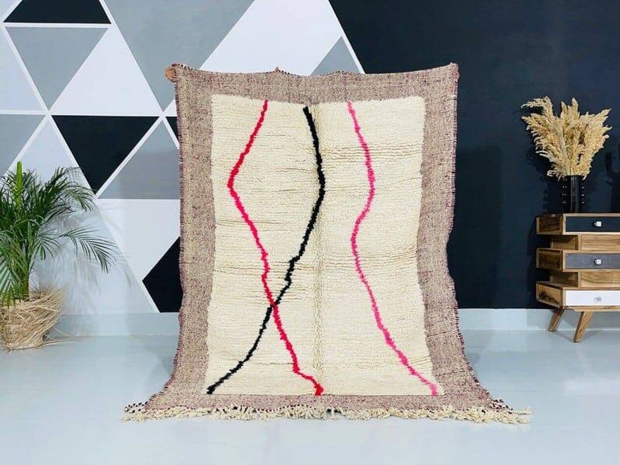 Handmade rug 140x260 cm, wool, multicolour, Morocco - 198322