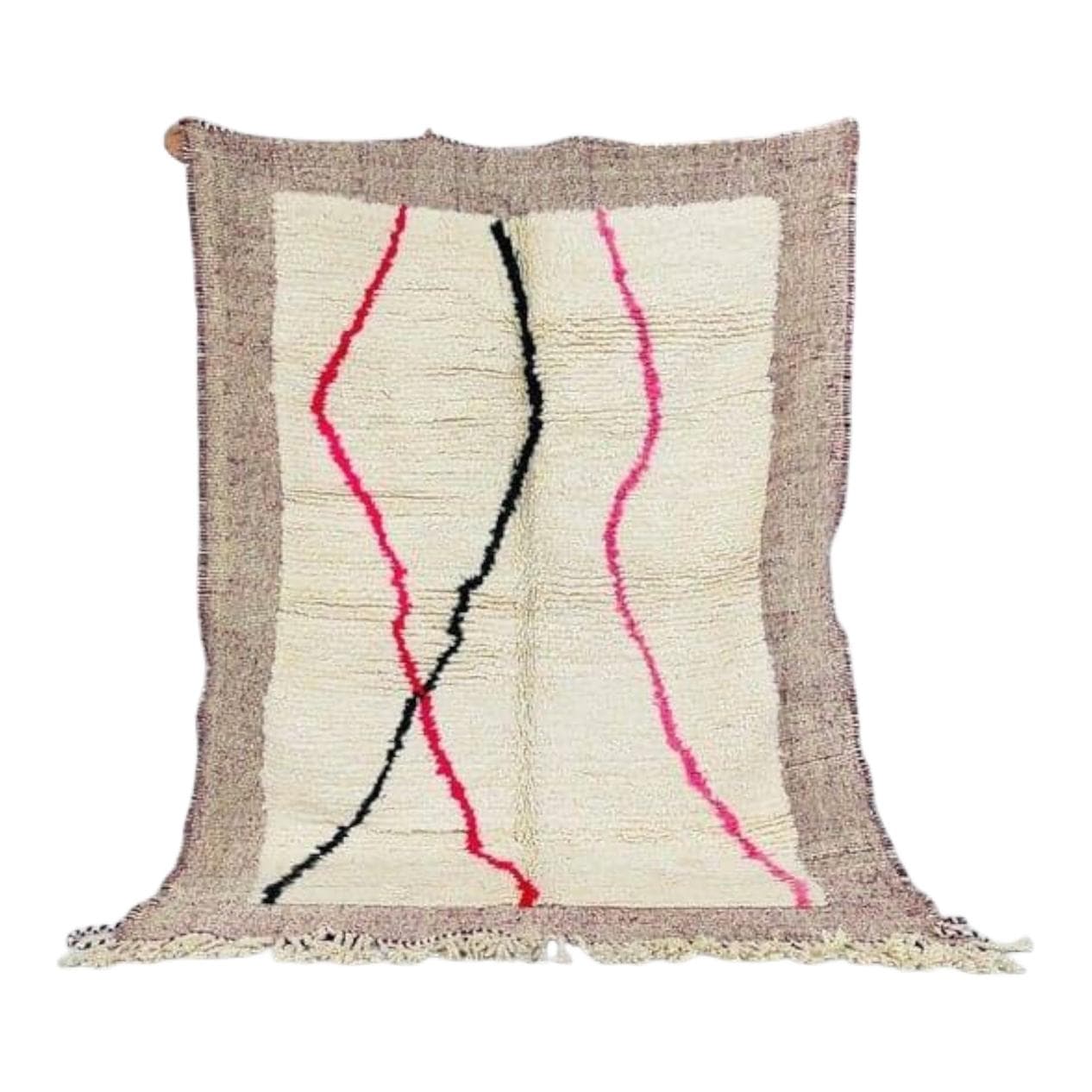 Handmade rug 140x260 cm, wool, multicolour, Morocco