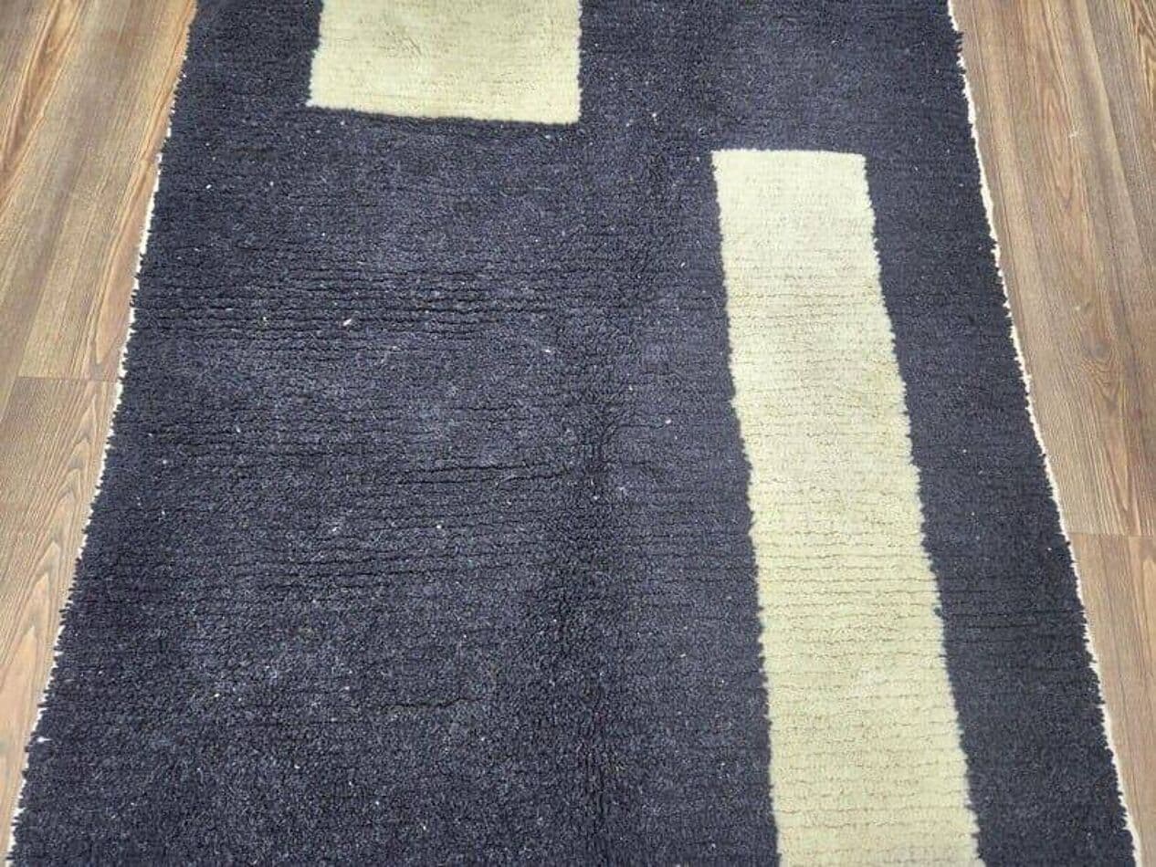 Ręcznie tkany dywan 150x250 cm, wełna, czarny, Maroko - 198305