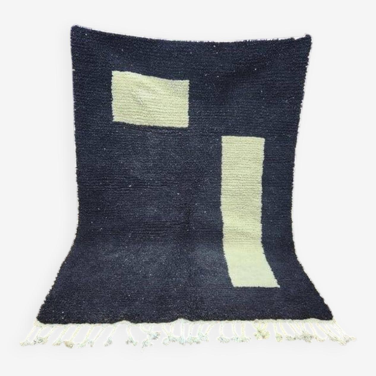 Ręcznie tkany dywan 150x250 cm, wełna, czarny, Maroko - 198303