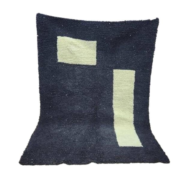 Ręcznie tkany dywan 150x250 cm, wełna, czarny, Maroko - WYMIARY