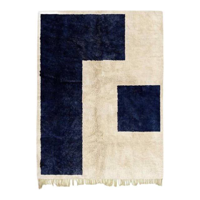 Ręcznie tkany dywan 150x250 cm, wełna, kość słoniowa, Maroko - WYMIARY