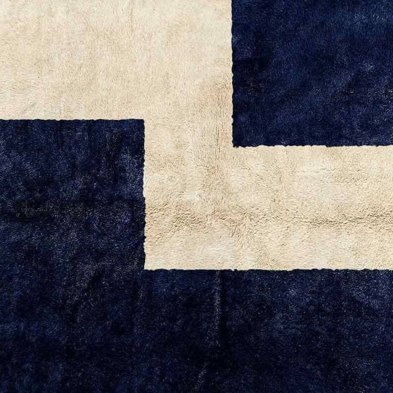 Ręcznie tkany dywan 150x250 cm, wełna, kość słoniowa, Maroko - 200374