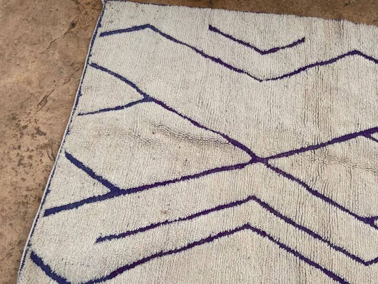 Ręcznie tkany dywan 150x250 cm, wełna, biały, Maroko - 200368