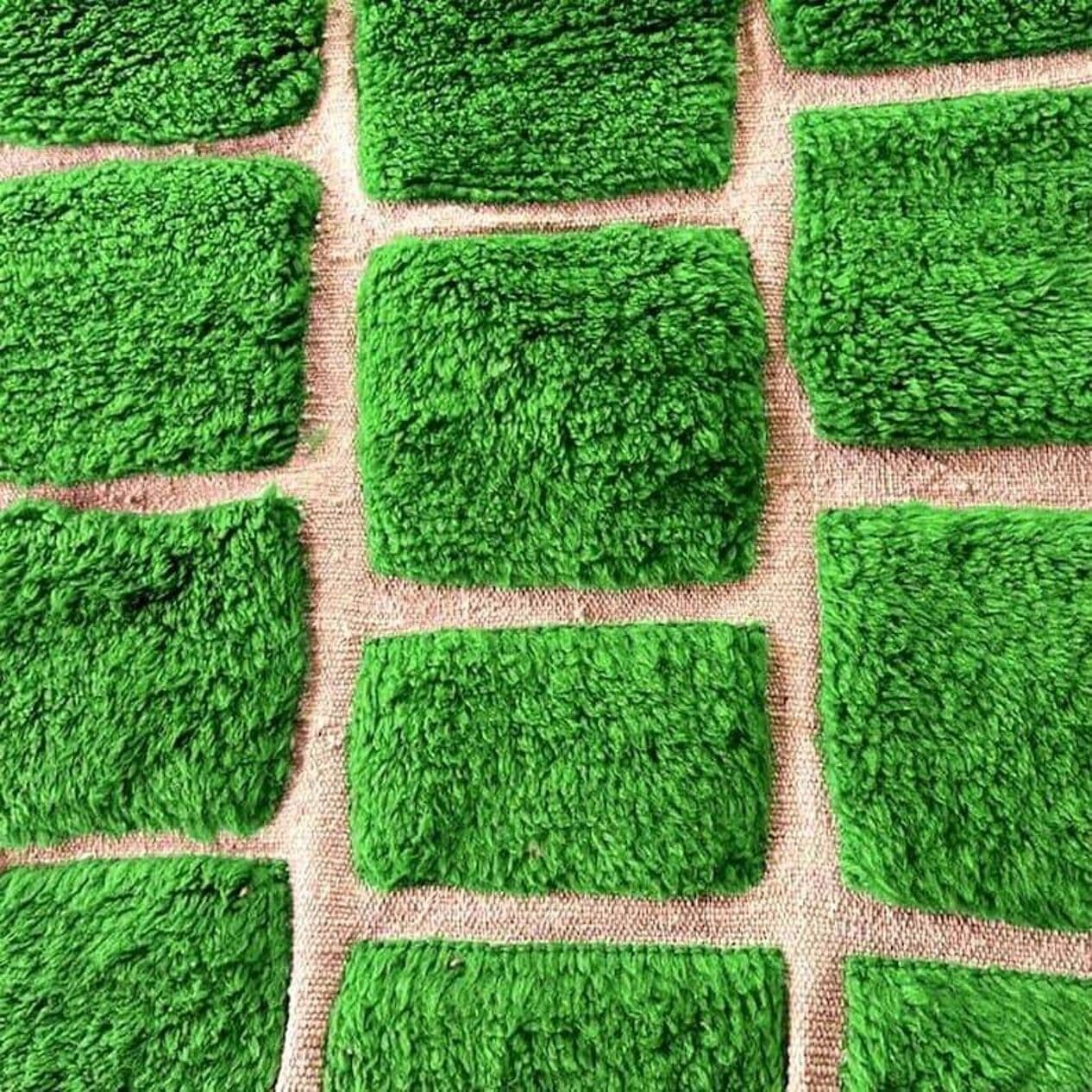 Handwoven rug 150x250 cm, wool, green, beige, Morocco - 200331