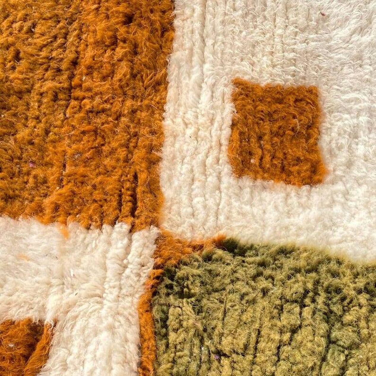 Ręcznie tkany dywan 150x250 cm, wełna, multikolor, Maroko - 200325