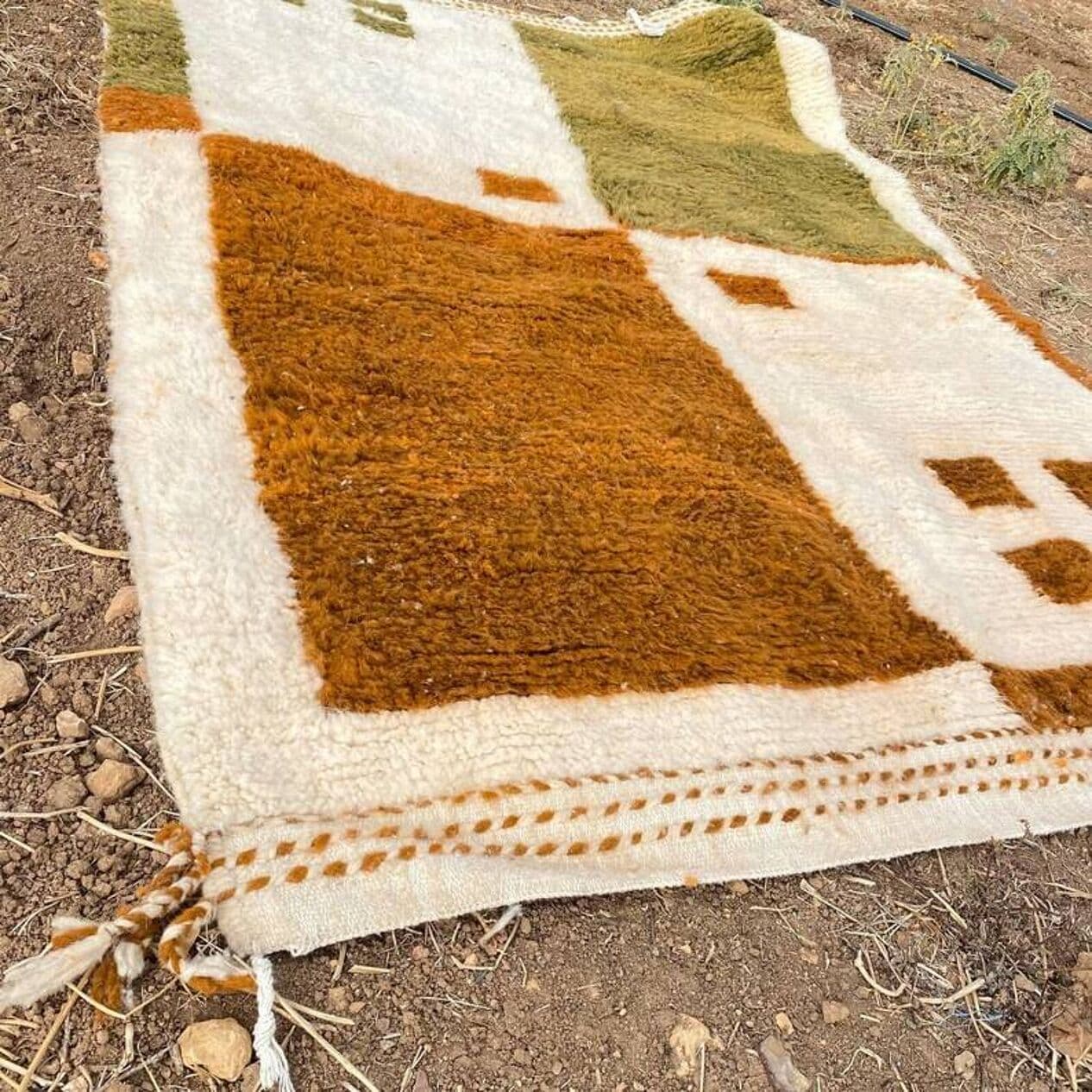 Ręcznie tkany dywan 150x250 cm, wełna, multikolor, Maroko - 200329